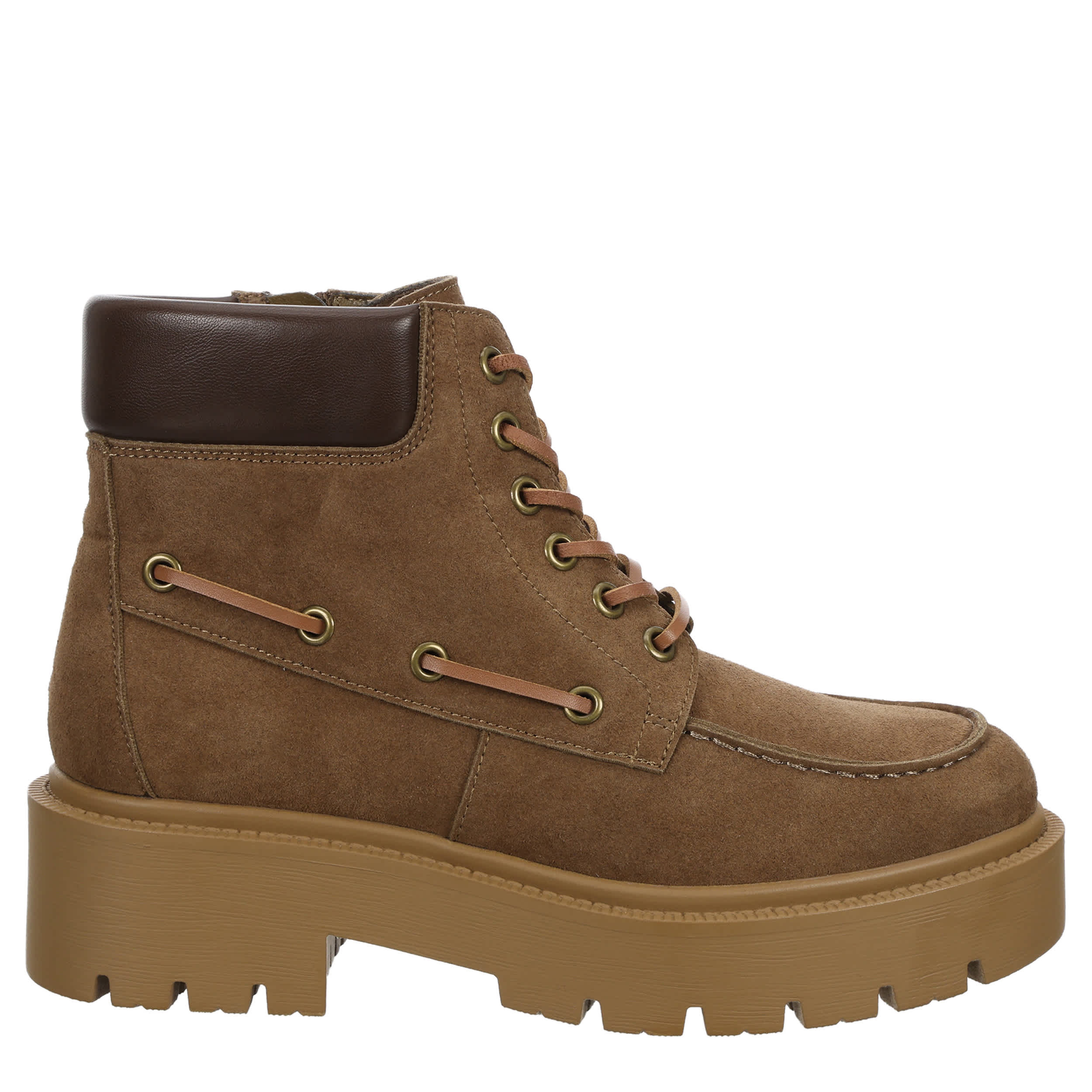 LIMELIGHT-WOMENS AMAYA LACE UP BOOT-DARK TAUPE & 