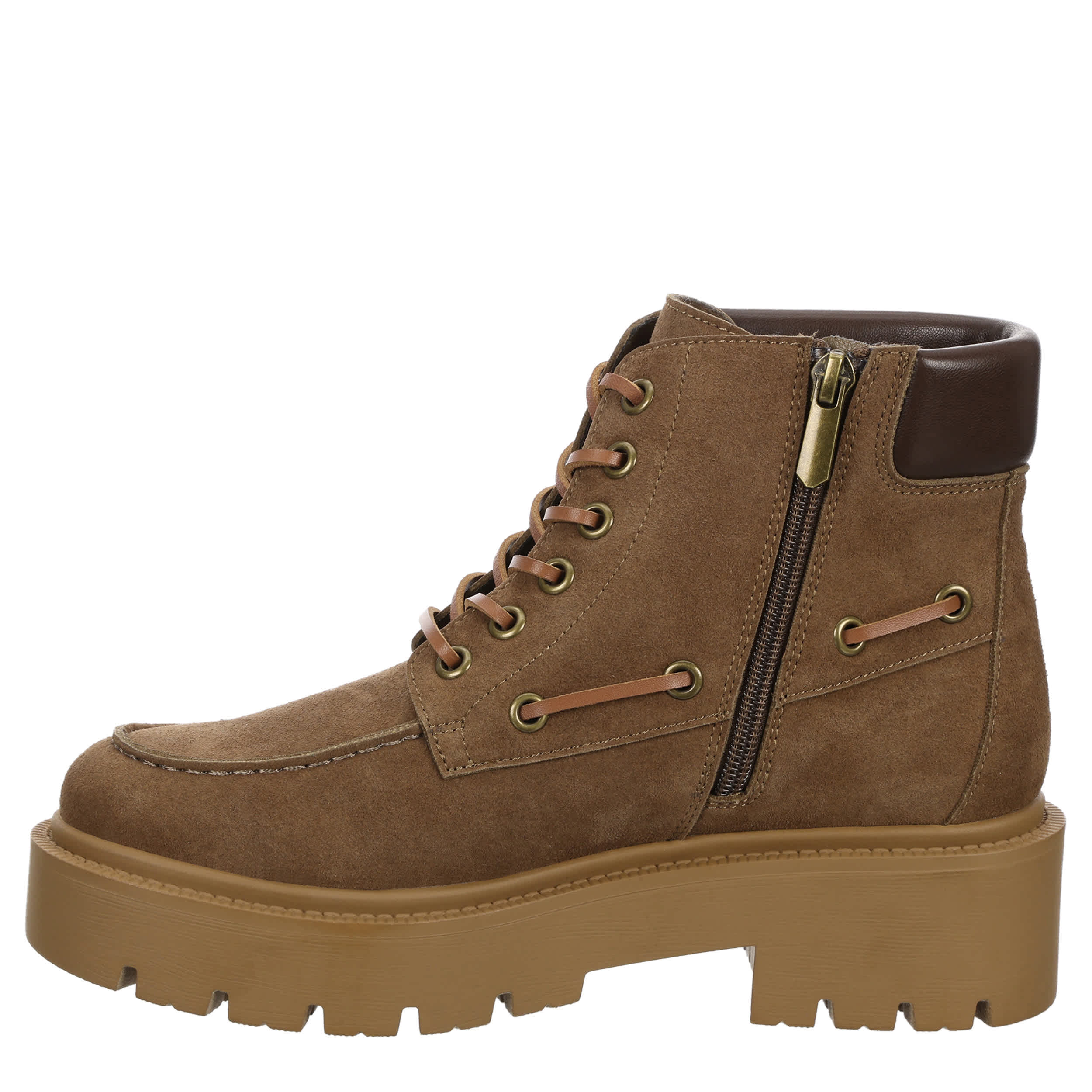LIMELIGHT-WOMENS AMAYA LACE UP BOOT-DARK TAUPE & 