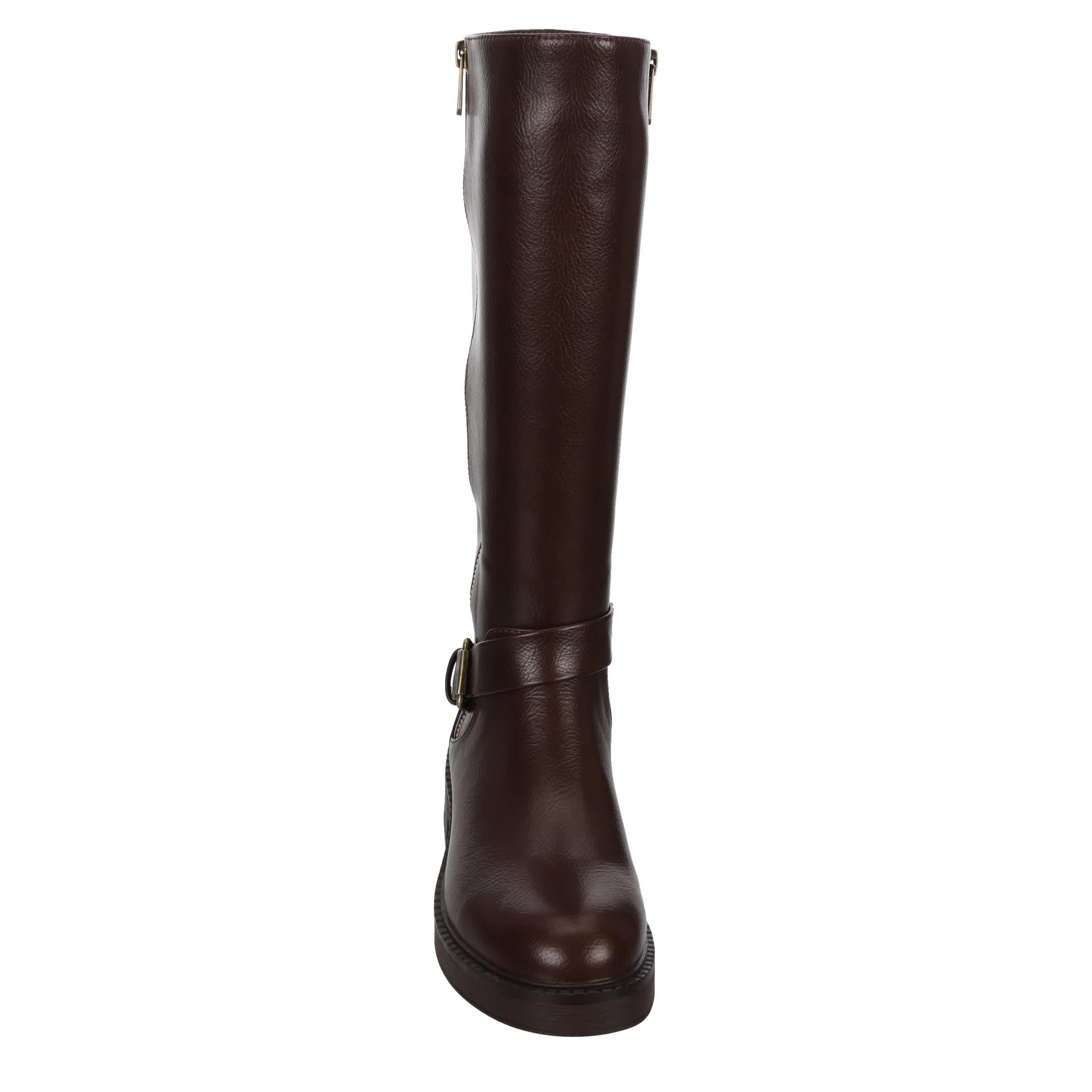 BJORNDAL-WOMENS LEONA WIDE CALF TALL BOOT-CHOCOLATE & 