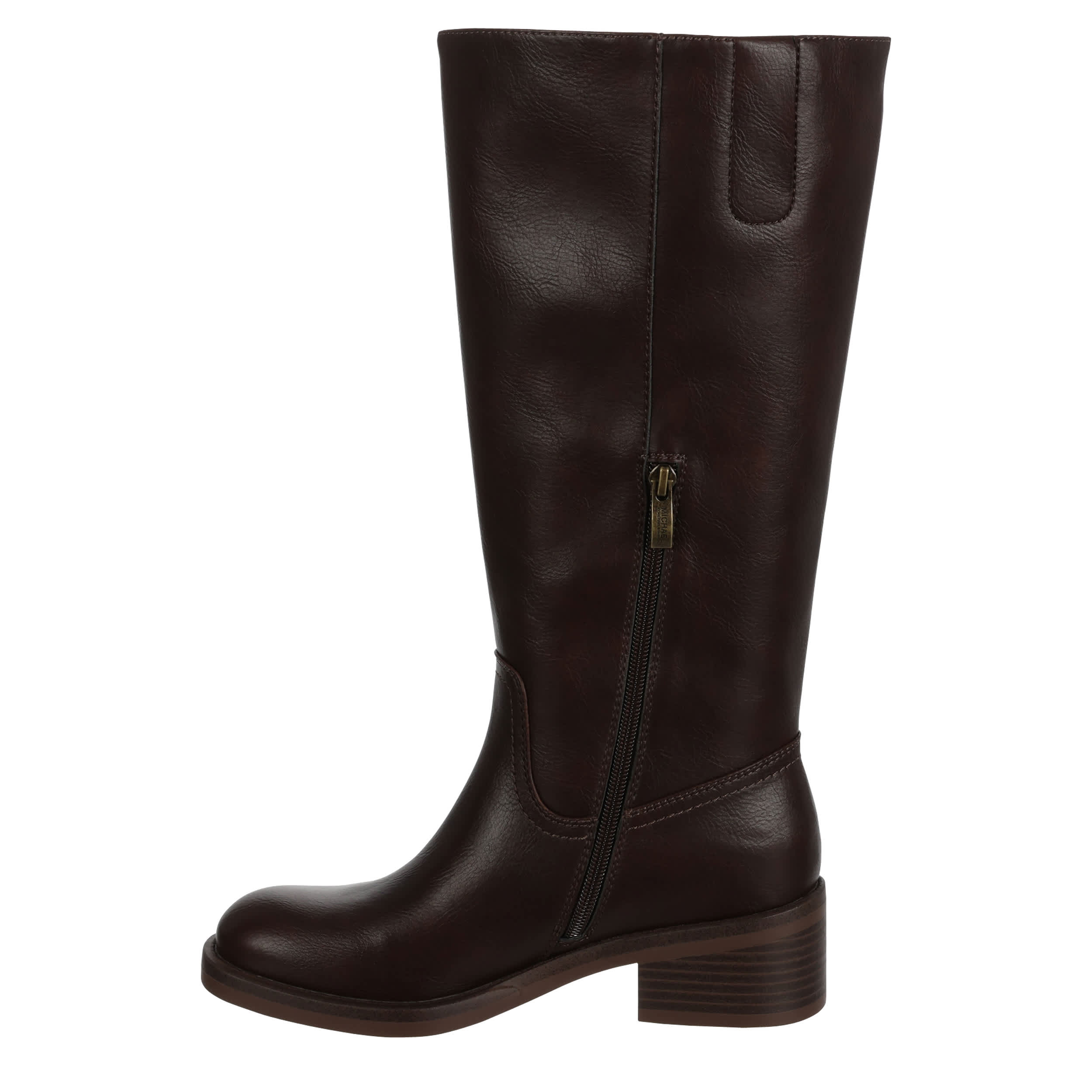 MICHAEL BY MICHAEL SHANNON-WOMENS TAMRYN WIDE CALF TALL BOOT-CHOCOLATE & 