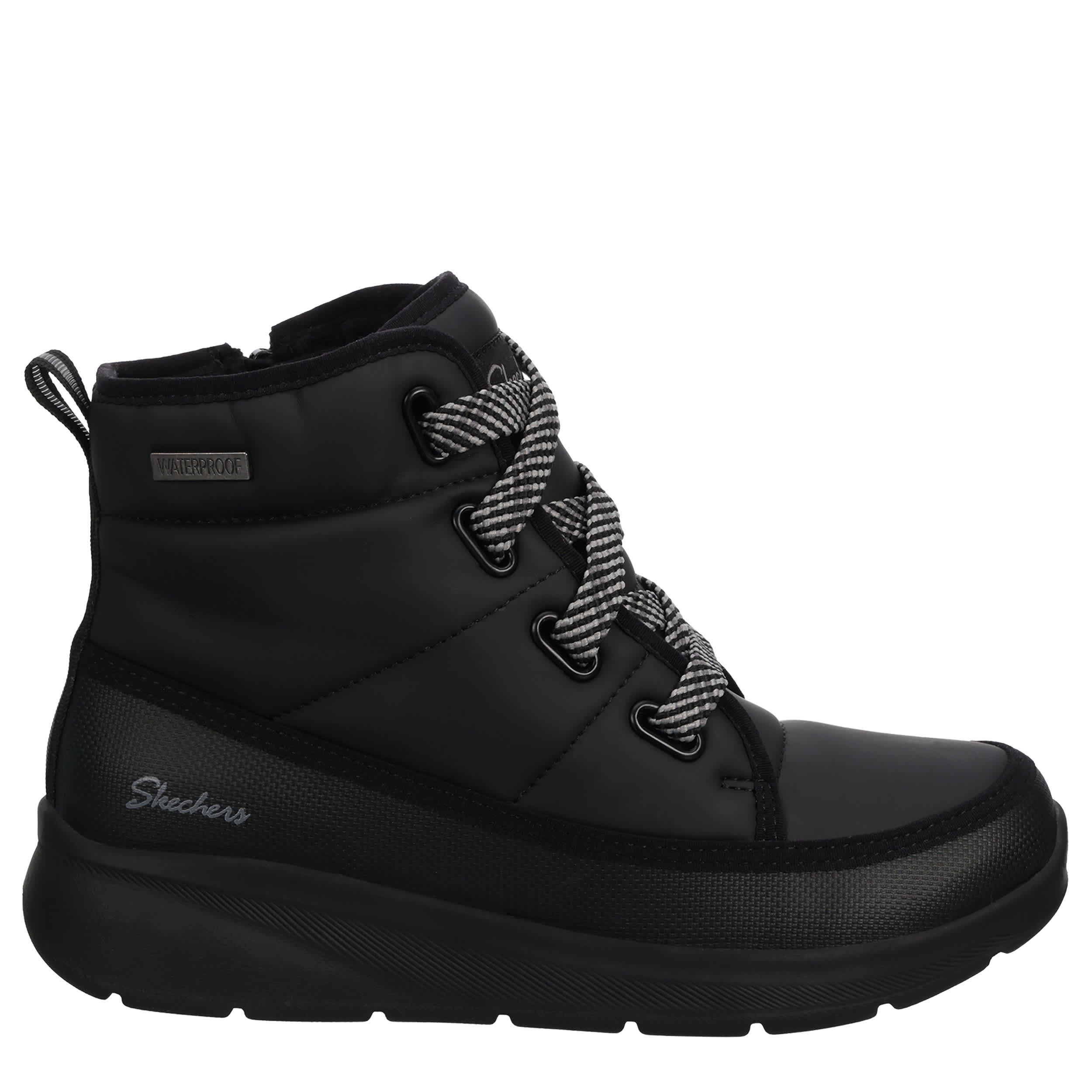 SKECHERS-WOMENS TAHOE WEATHER BOOT-BLACK & 