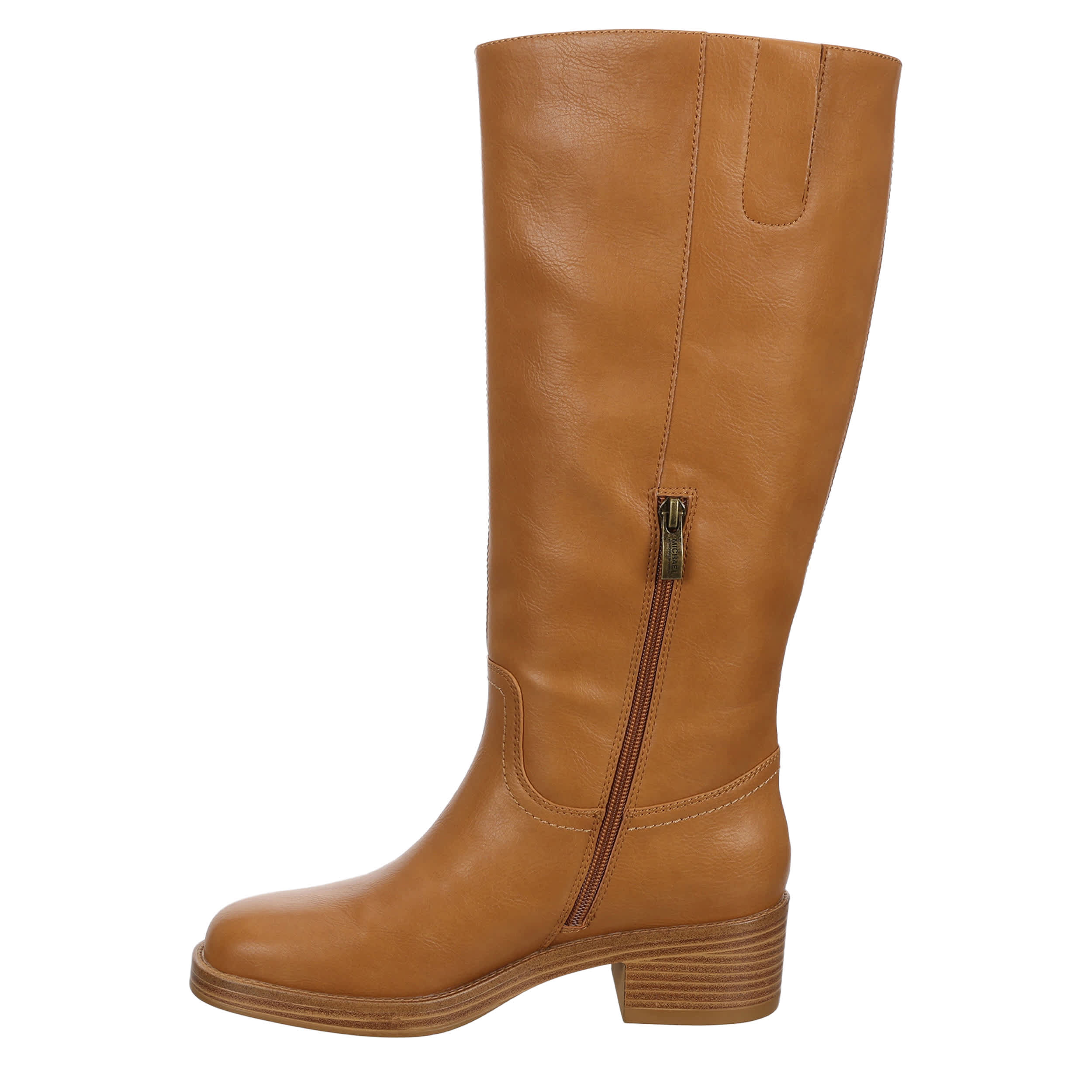MICHAEL BY MICHAEL SHANNON-WOMENS TYLA WIDE CALF TALL BOOT-DARK TAN & 
