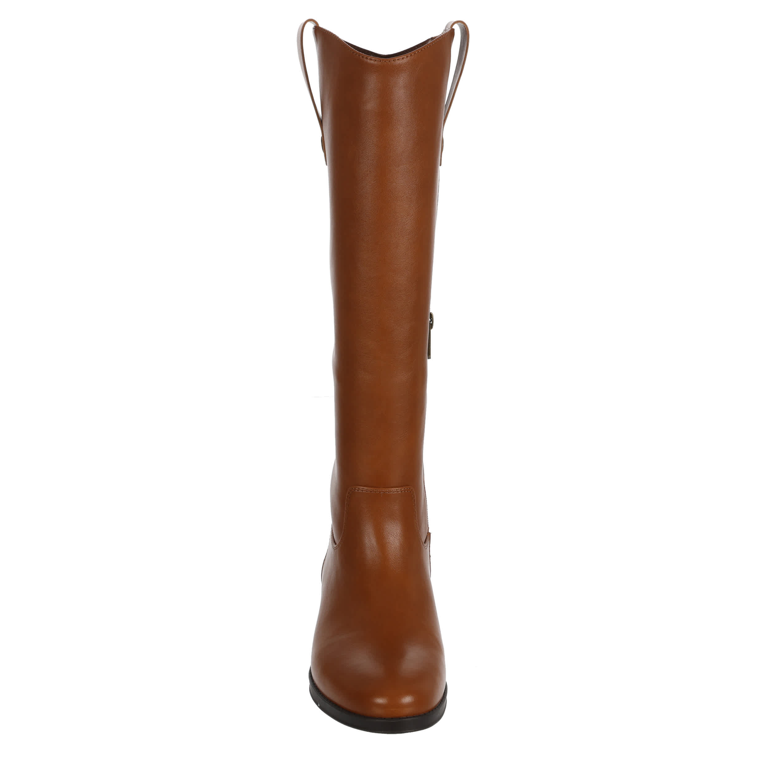 LAUREN BLAKWELL-WOMENS MITZY WIDE CALF TALL BOOT-COGNAC & 