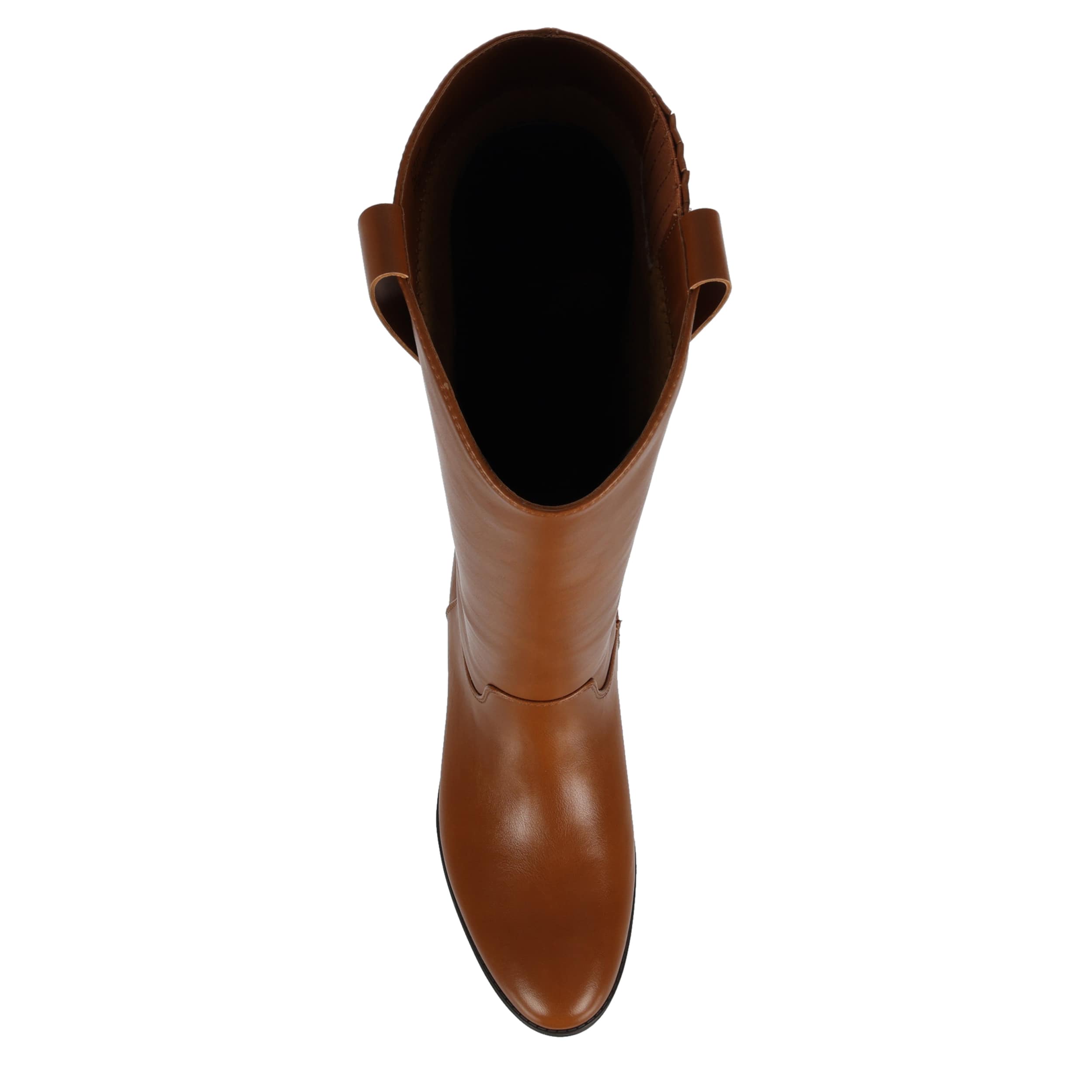 LAUREN BLAKWELL-WOMENS MITZY WIDE CALF TALL BOOT-COGNAC & 