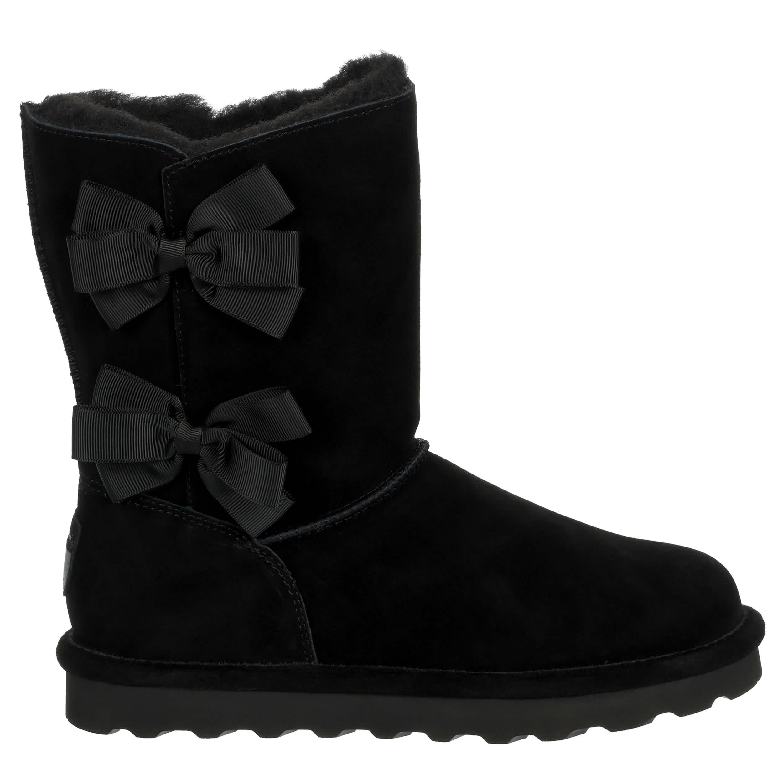 BEARPAW-WOMENS ZARIA FUR BOOT-BLACK & 