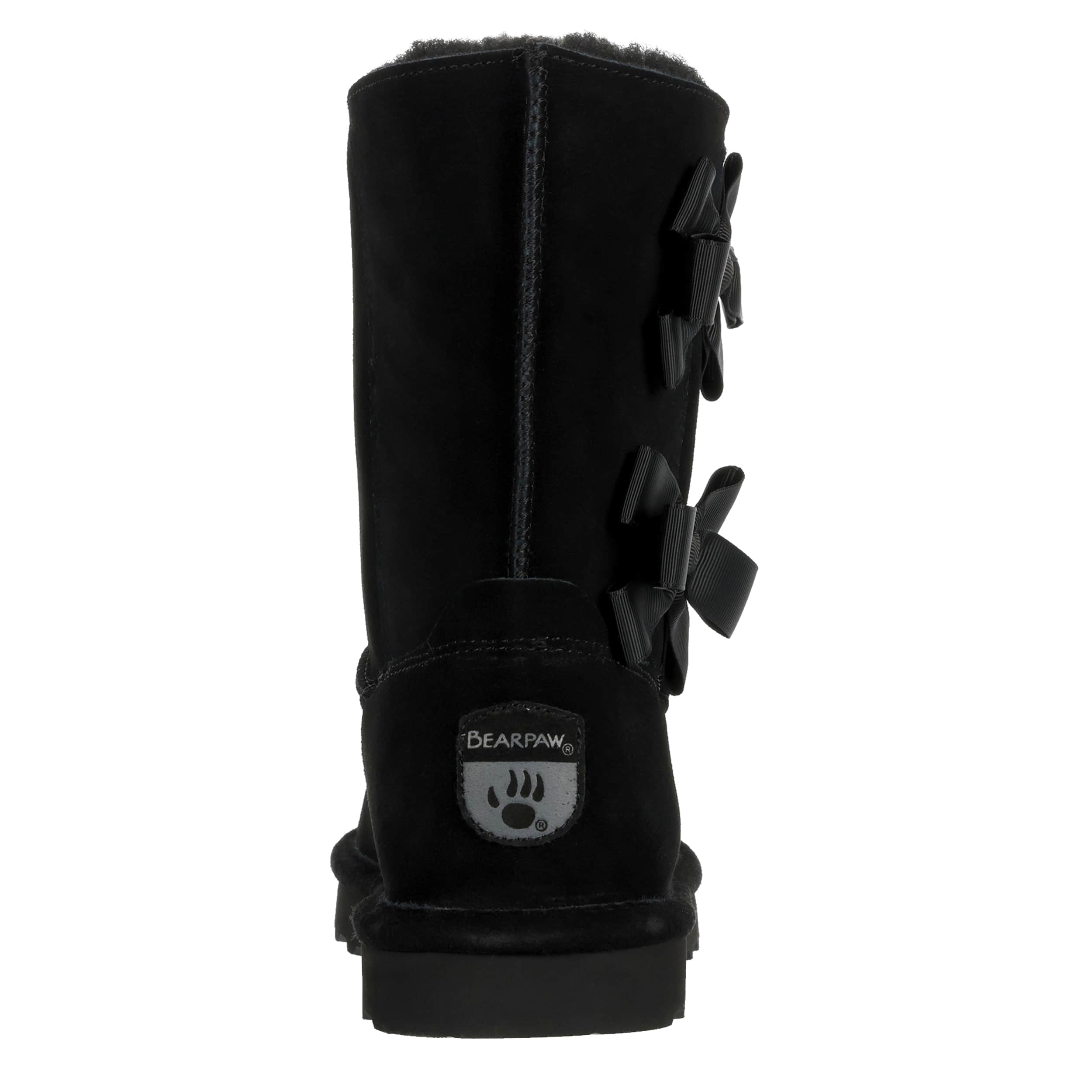 BEARPAW-WOMENS ZARIA FUR BOOT-BLACK & 