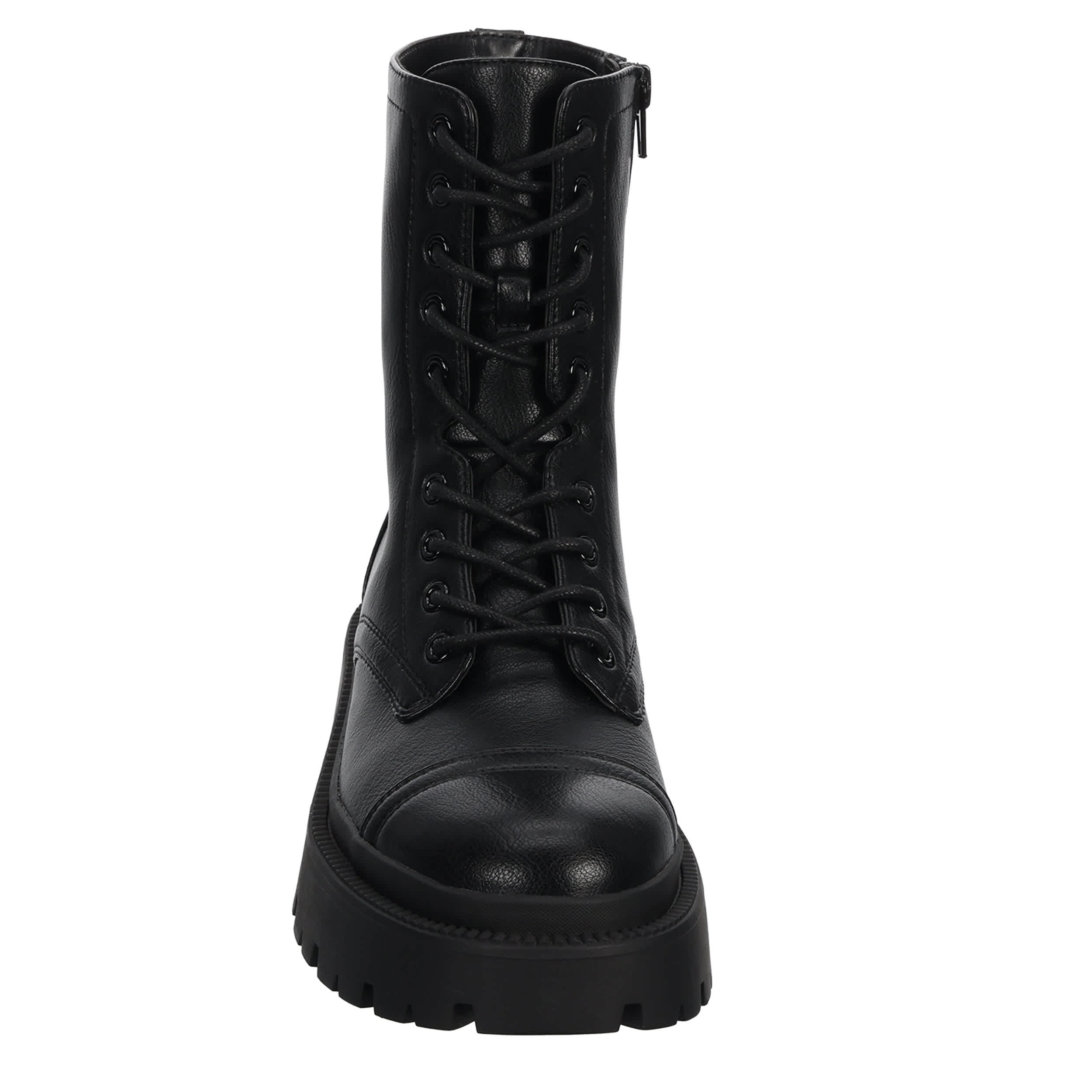 MADDEN GIRL-WOMENS AREILA COMBAT BOOT-BLACK & 