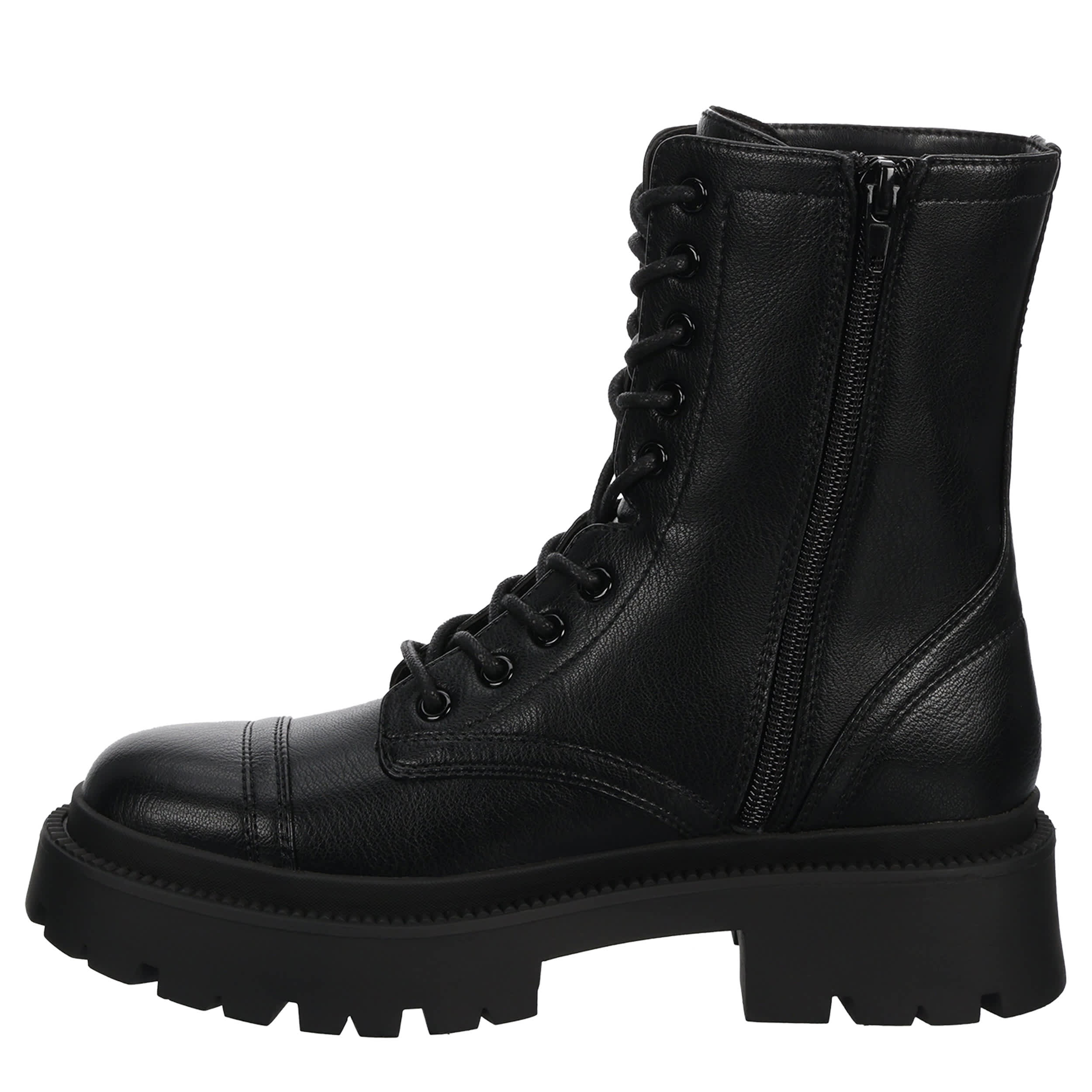 MADDEN GIRL-WOMENS AREILA COMBAT BOOT-BLACK & 