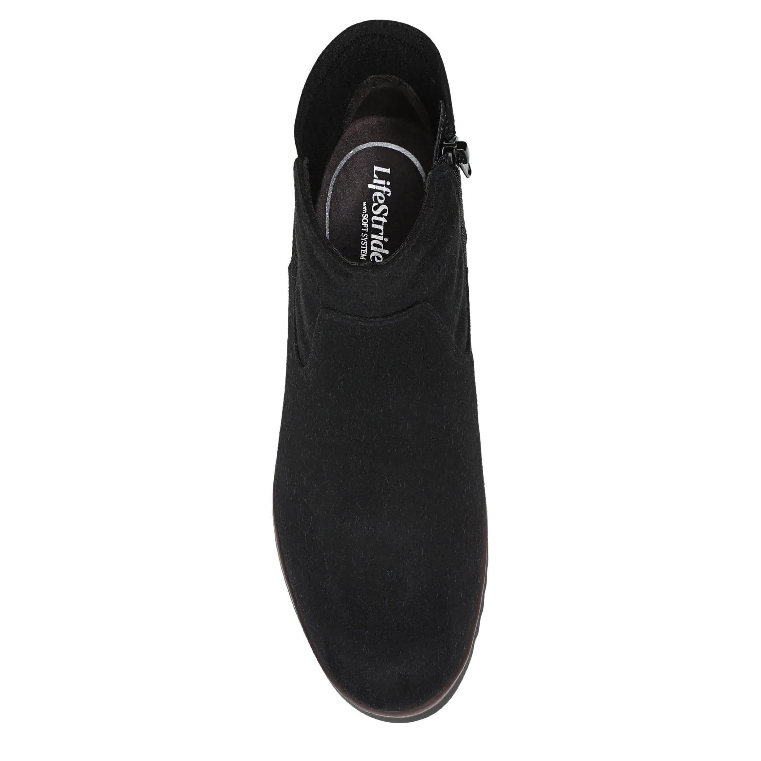 LIFESTRIDE-WOMENS ZIONNE WEDGE BOOT-BLACK & 