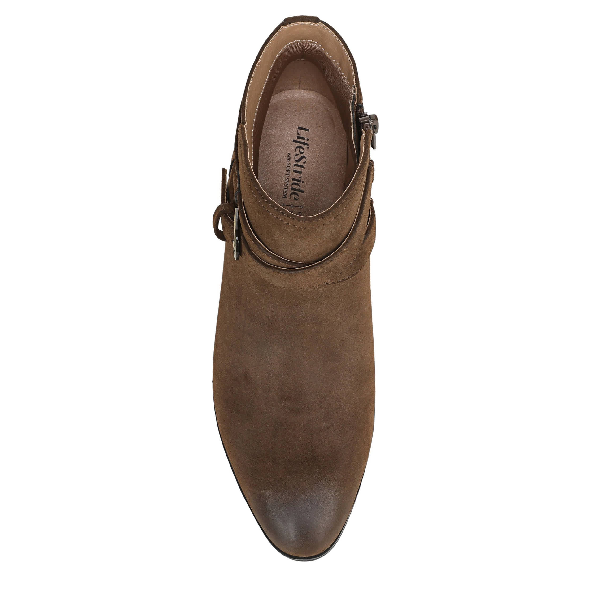 LIFESTRIDE-WOMENS OAKLYN BOOTIE-TAUPE & 