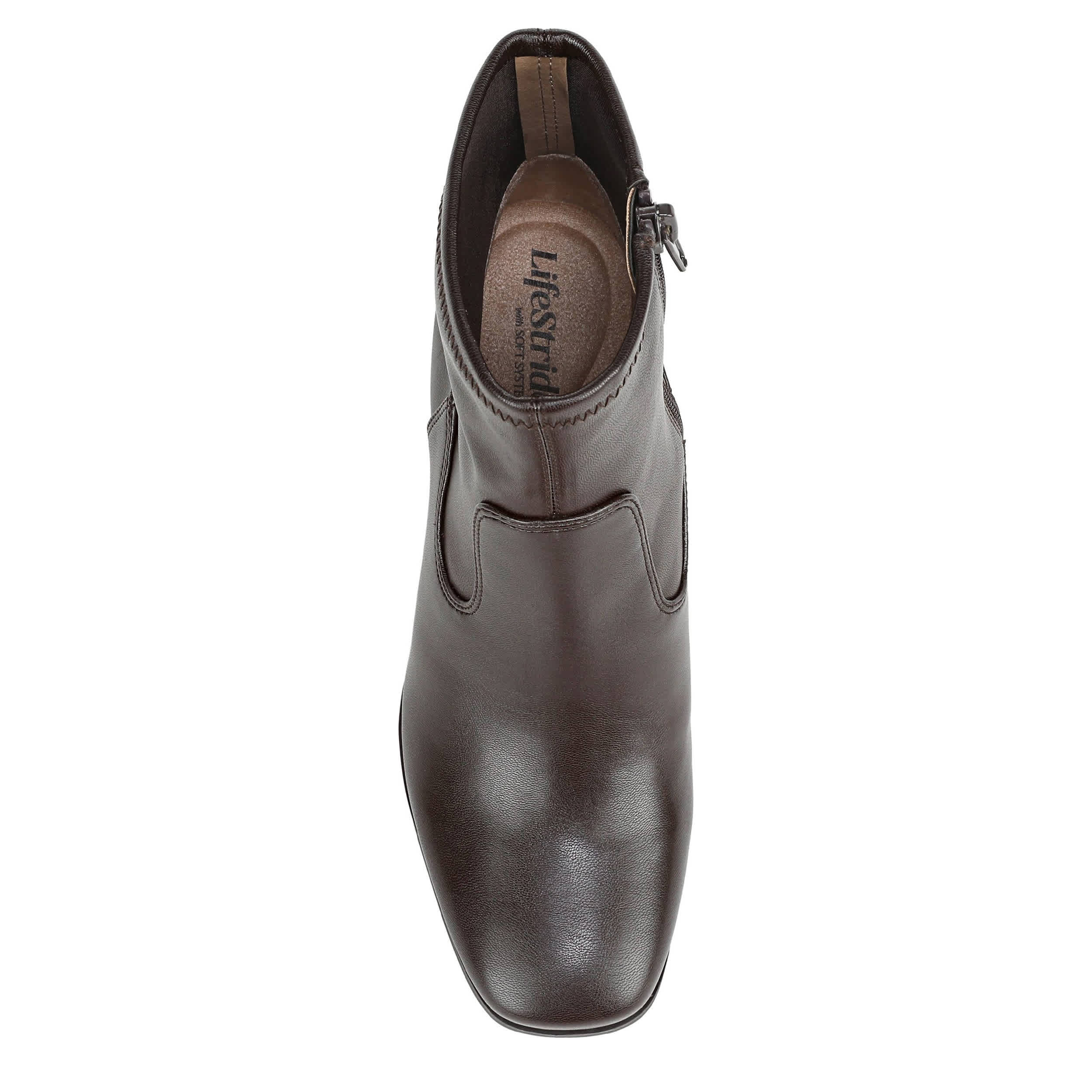 LIFESTRIDE-WOMENS HENNY BOOTIE-CHOCOLATE & 