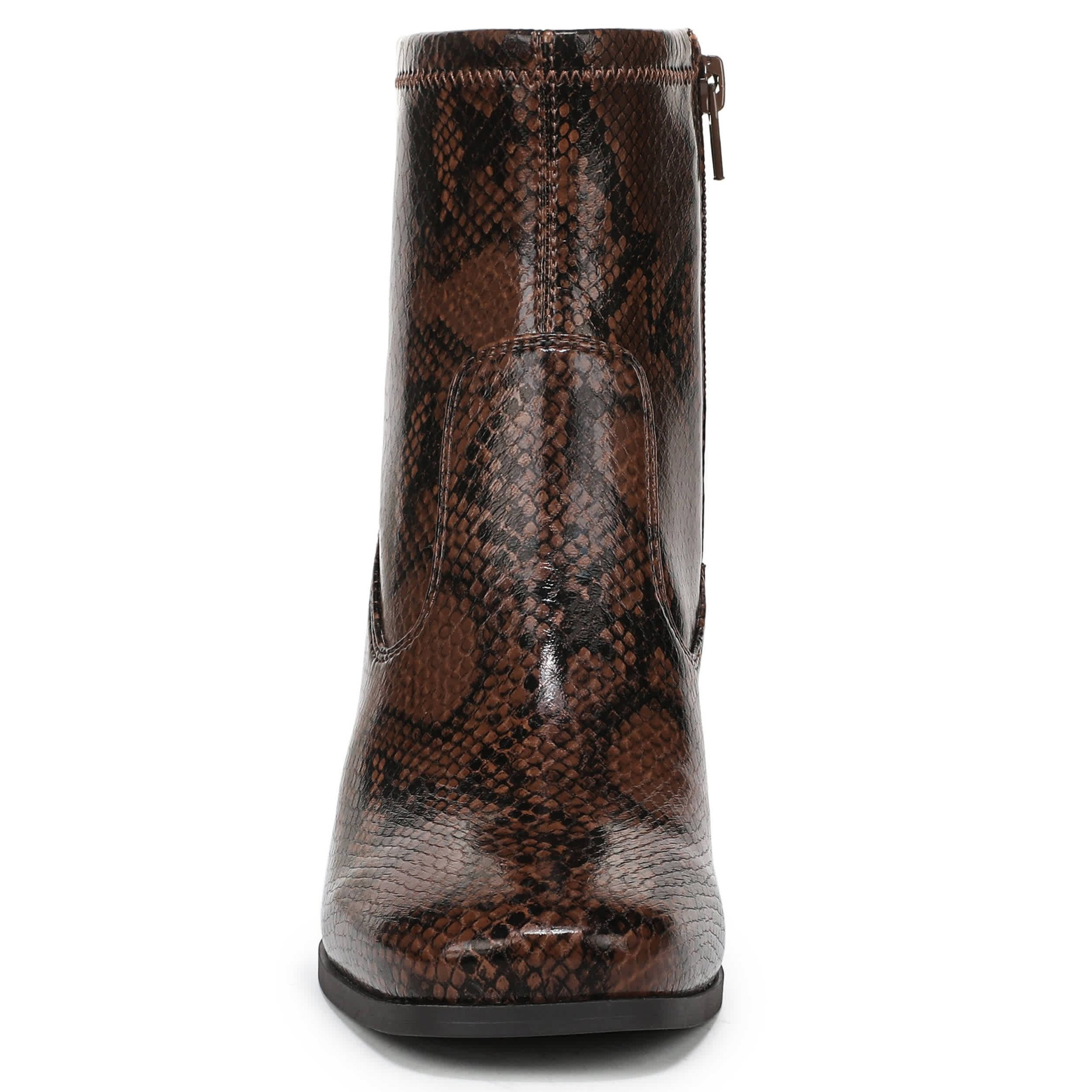 LIFESTRIDE-WOMENS HENNY BOOTIE-DARK BROWN & SNAKE