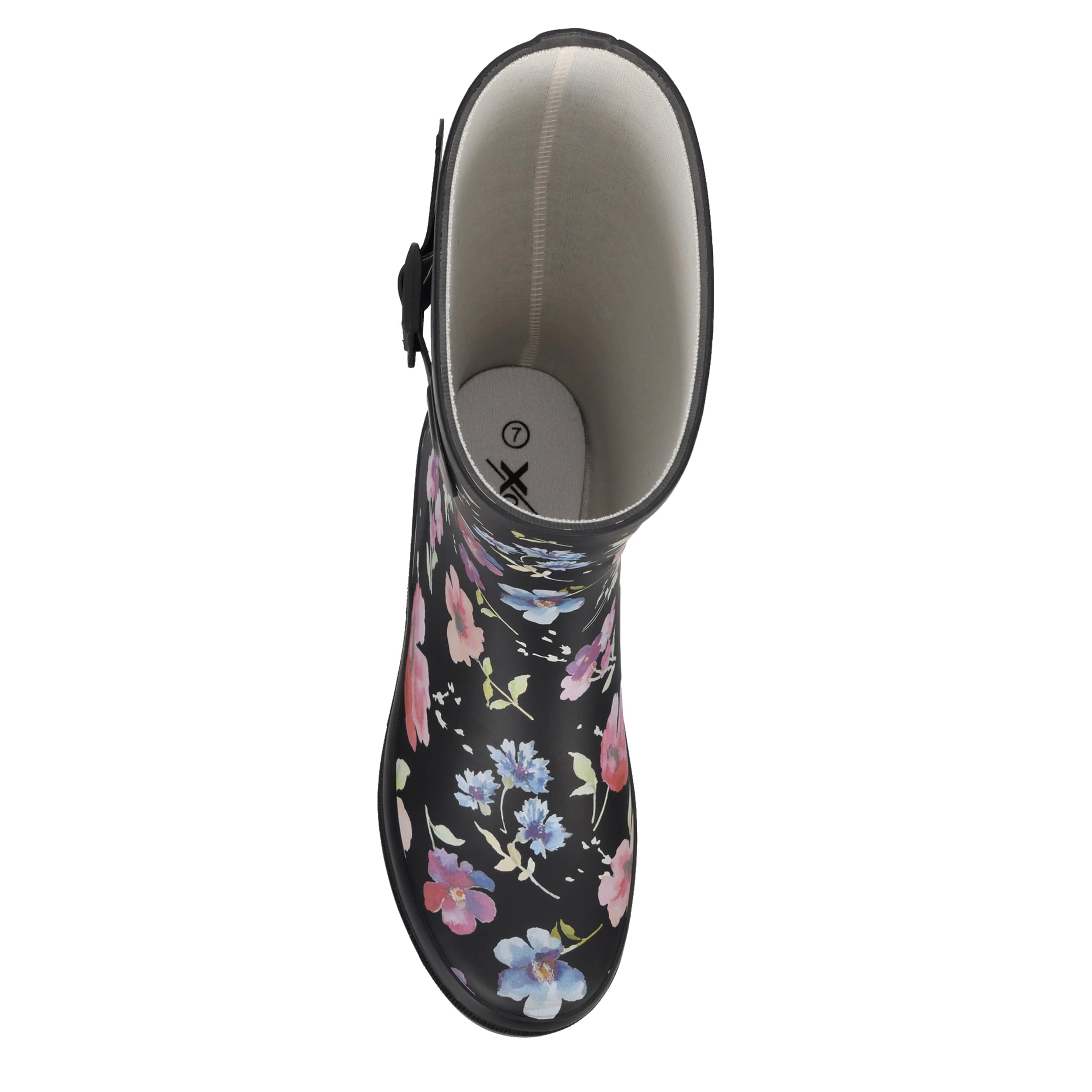 XAPPEAL-WOMENS KINSLEY RAIN BOOT-BLACK & FLORAL