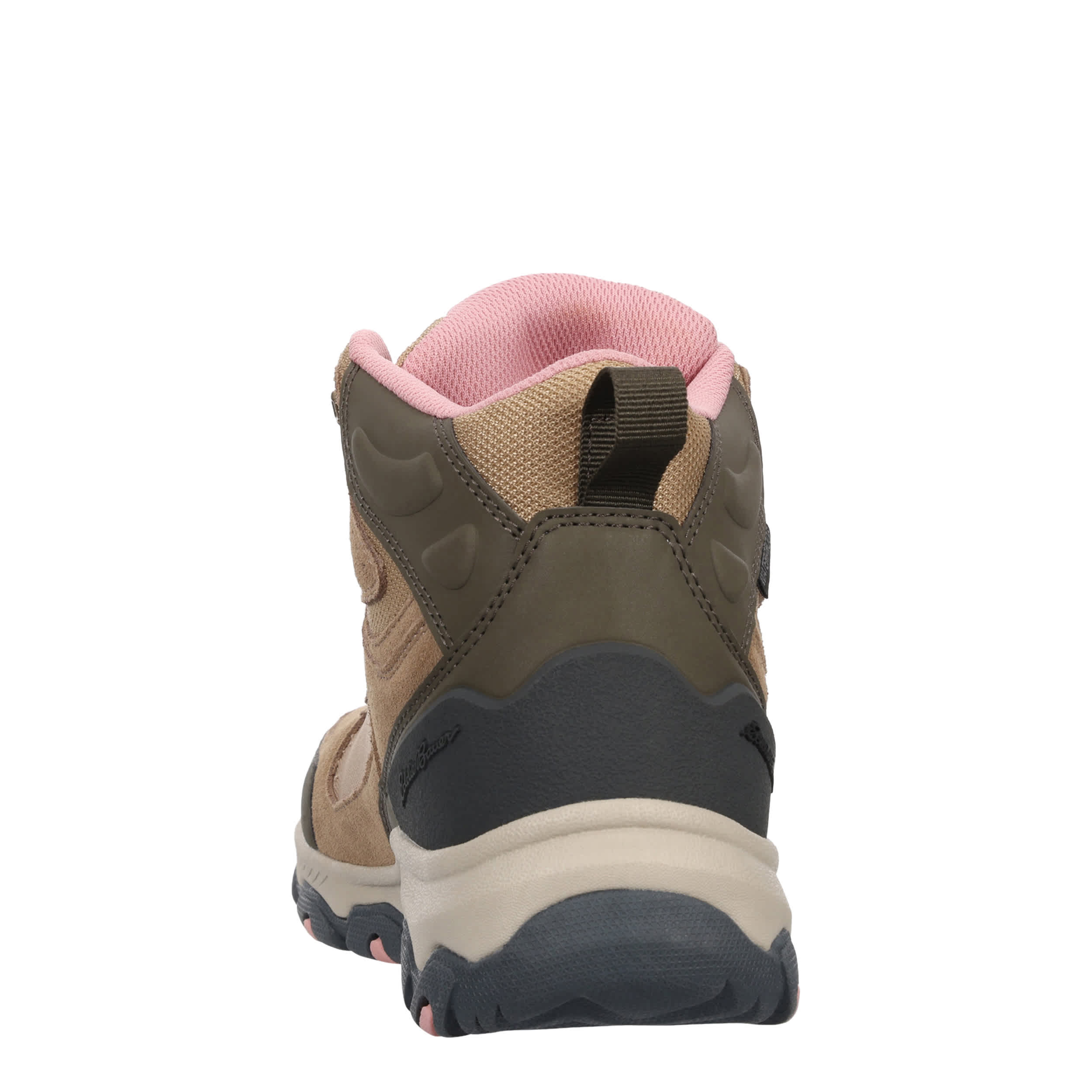 EDDIE BAUER-WOMENS PORTLAND HI WATERPROOF  WATERPROOF HIKING BOOT-TAN & PINK