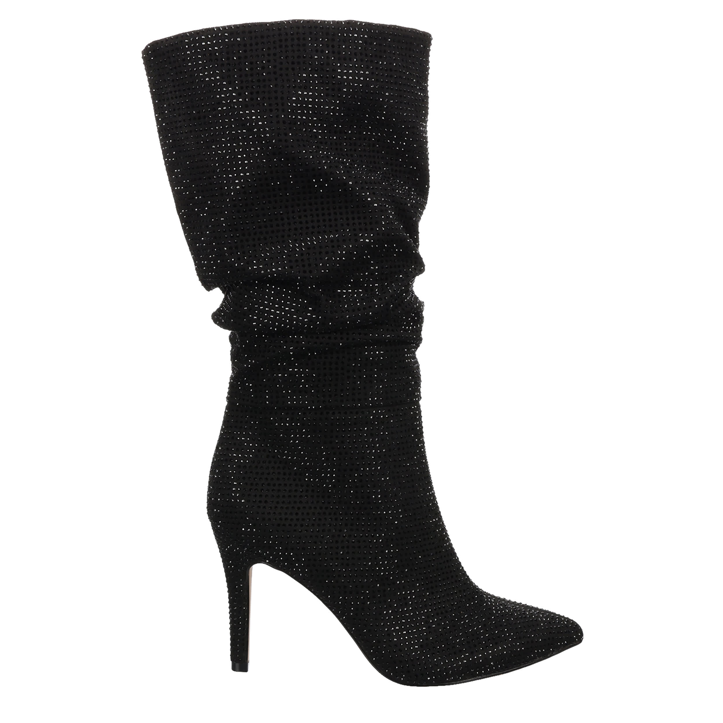 MICHAEL BY MICHAEL SHANNON-WOMENS ISABELLE WIDE CALF DRESS BOOT-BLACK & 