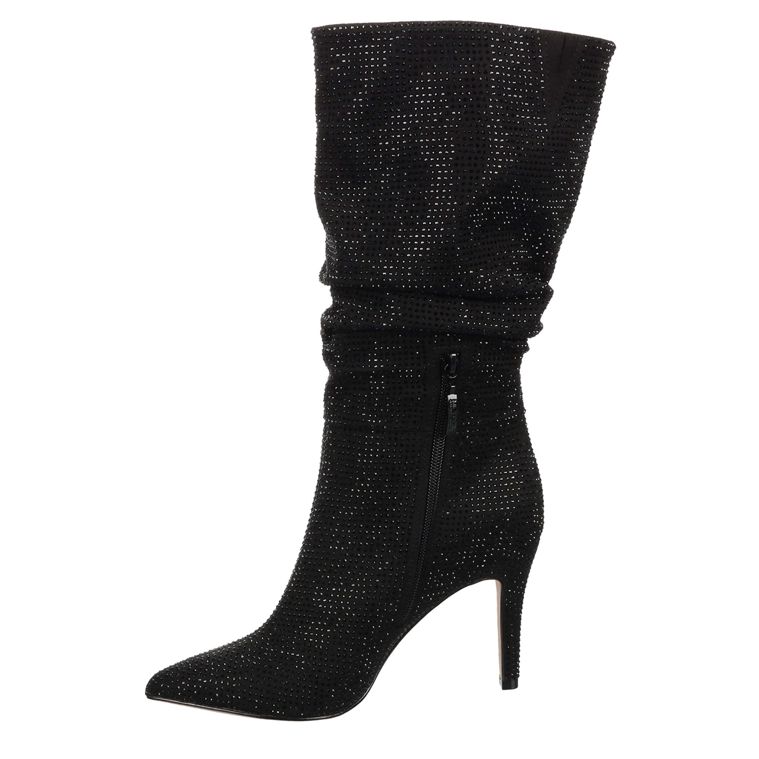 MICHAEL BY MICHAEL SHANNON-WOMENS ISABELLE WIDE CALF DRESS BOOT-BLACK & 