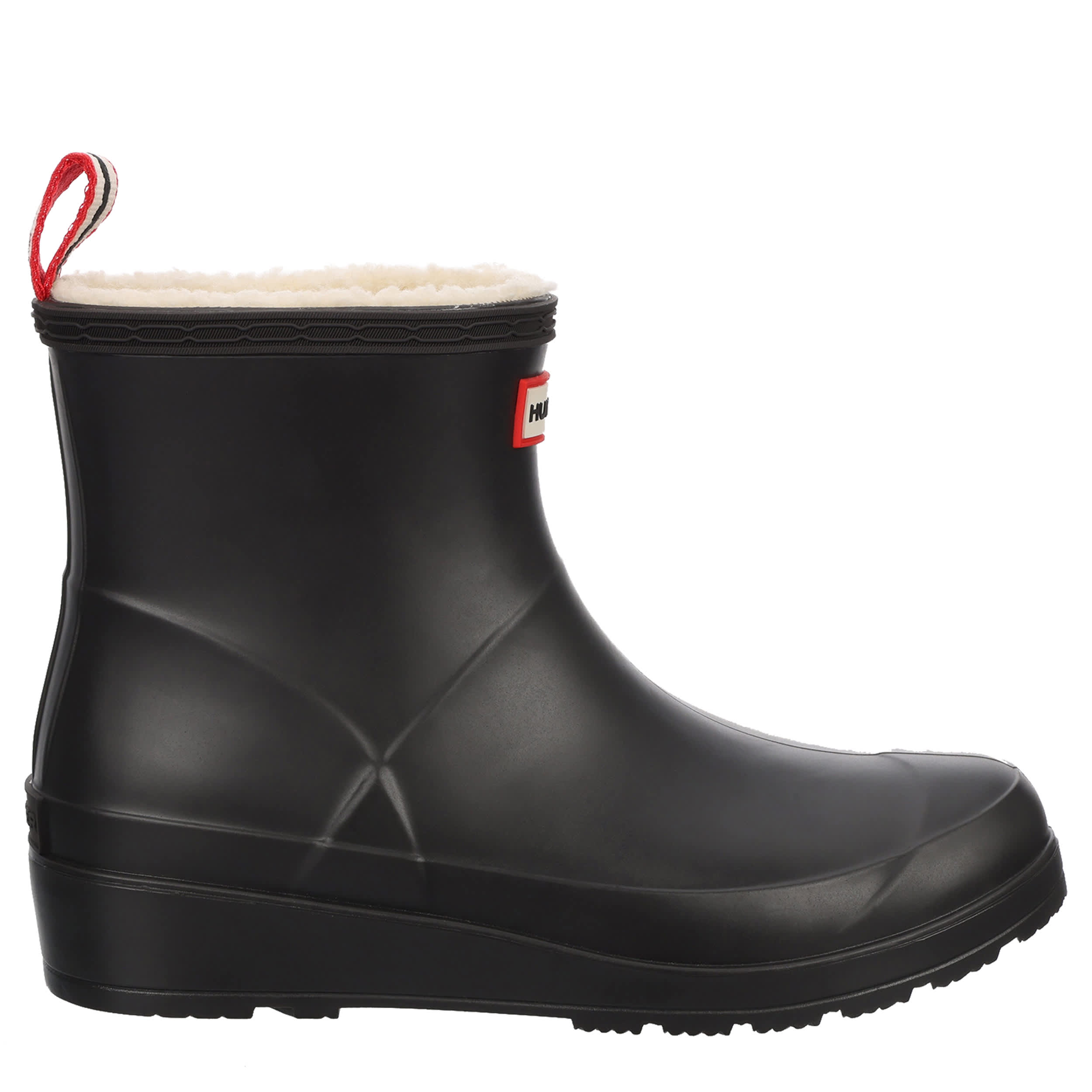 HUNTER-WOMENS THEEZY SHORT RAIN BOOT-BLACK & 