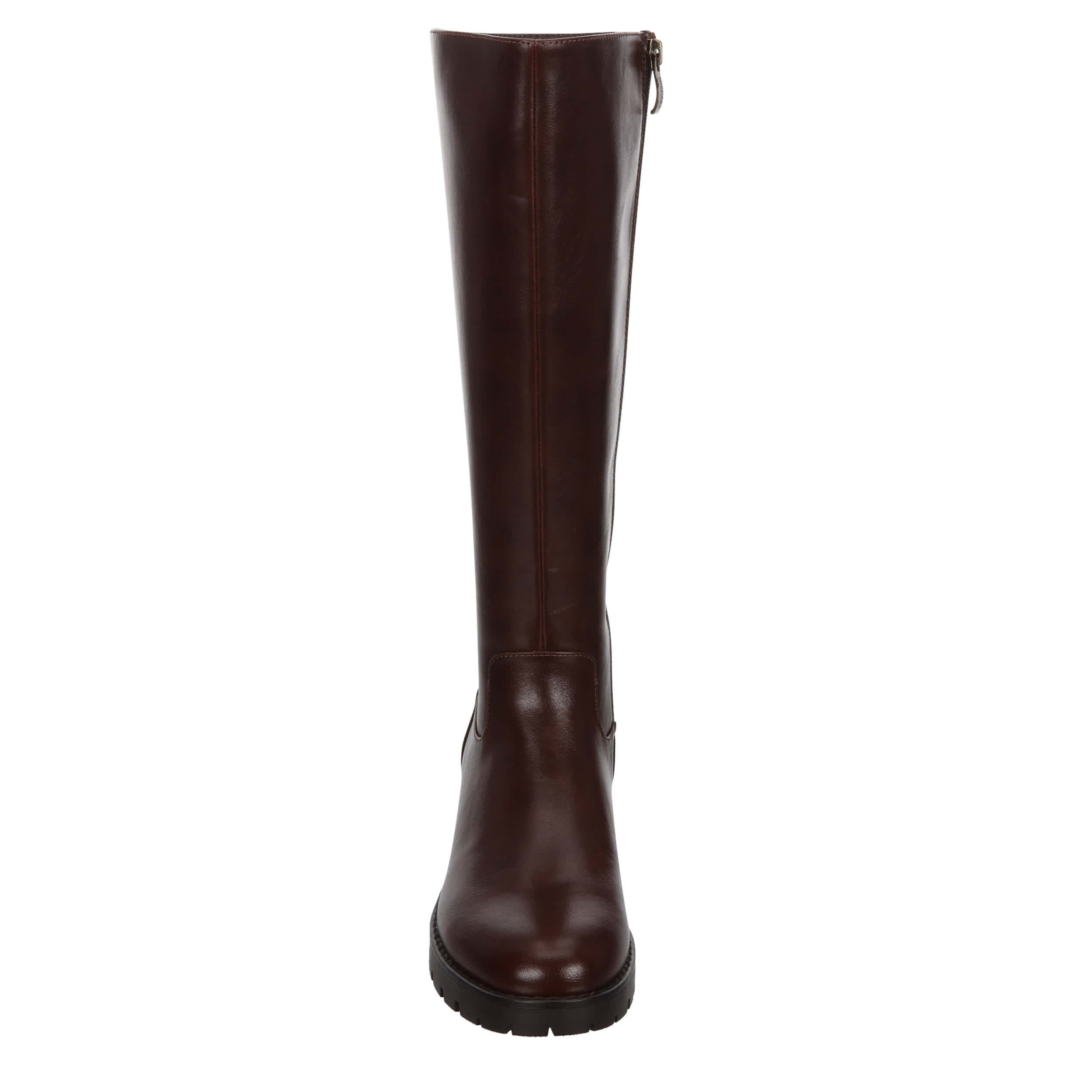 MICHAEL BY MICHAEL SHANNON-WOMENS MARCIE WIDE CALF TALL BOOT-DARK BROWN & 