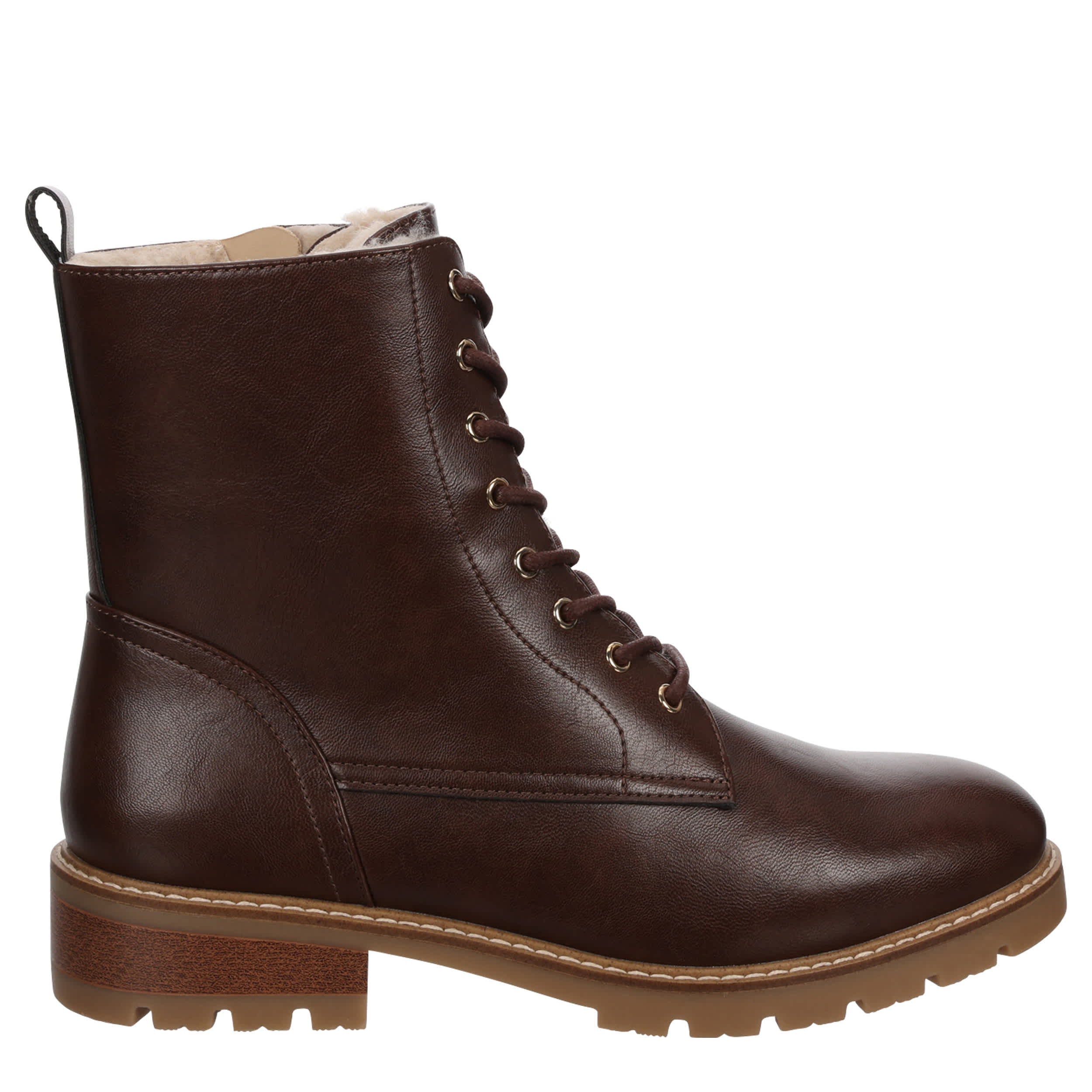 MICHAEL BY MICHAEL SHANNON-WOMENS SHILO LACE UP BOOT-DARK BROWN & 