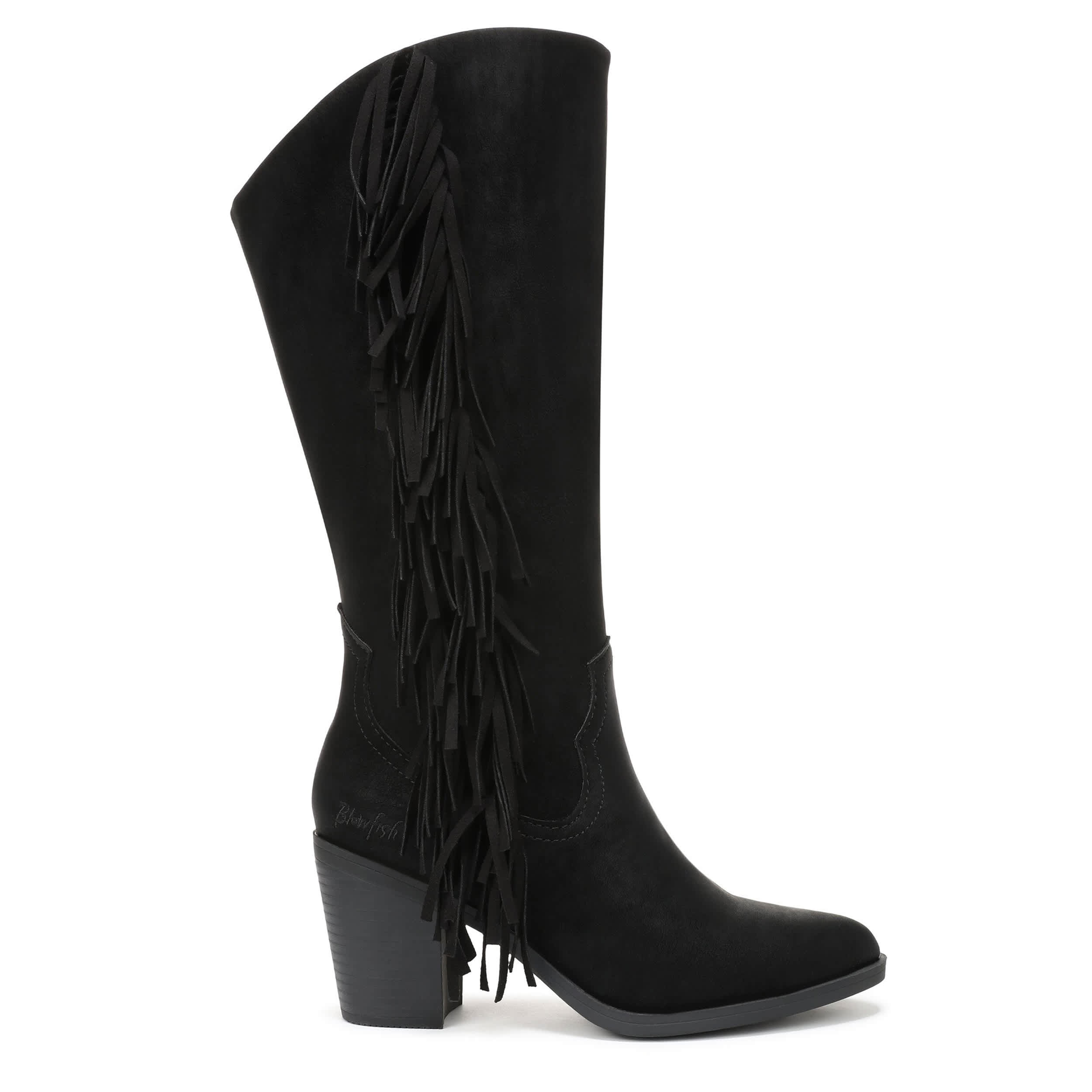 BLOWFISH MALIBU-WOMENS CRISS 2 TALL BOOTS-BLACK & 