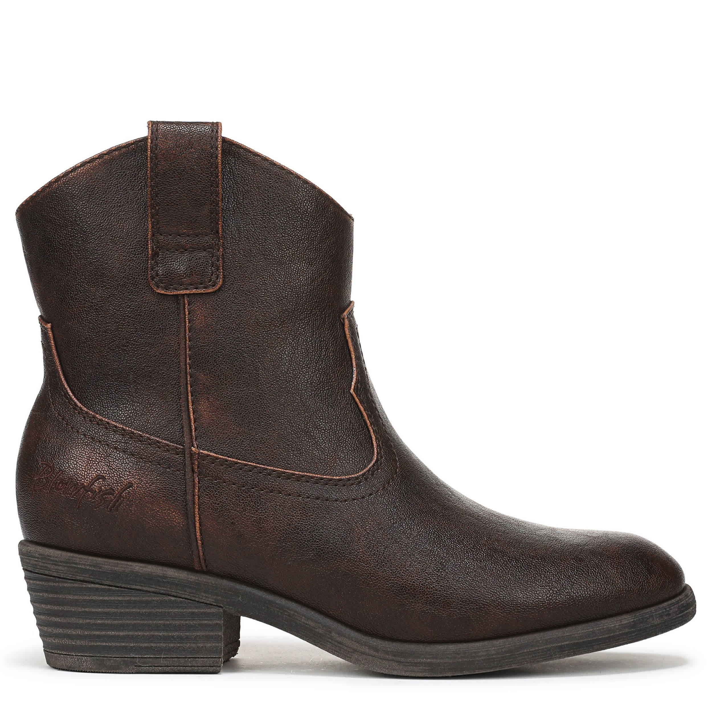 BLOWFISH MALIBU-WOMENS SOUTHWEST WESTERN ANKLE BOOT-BROWN & 