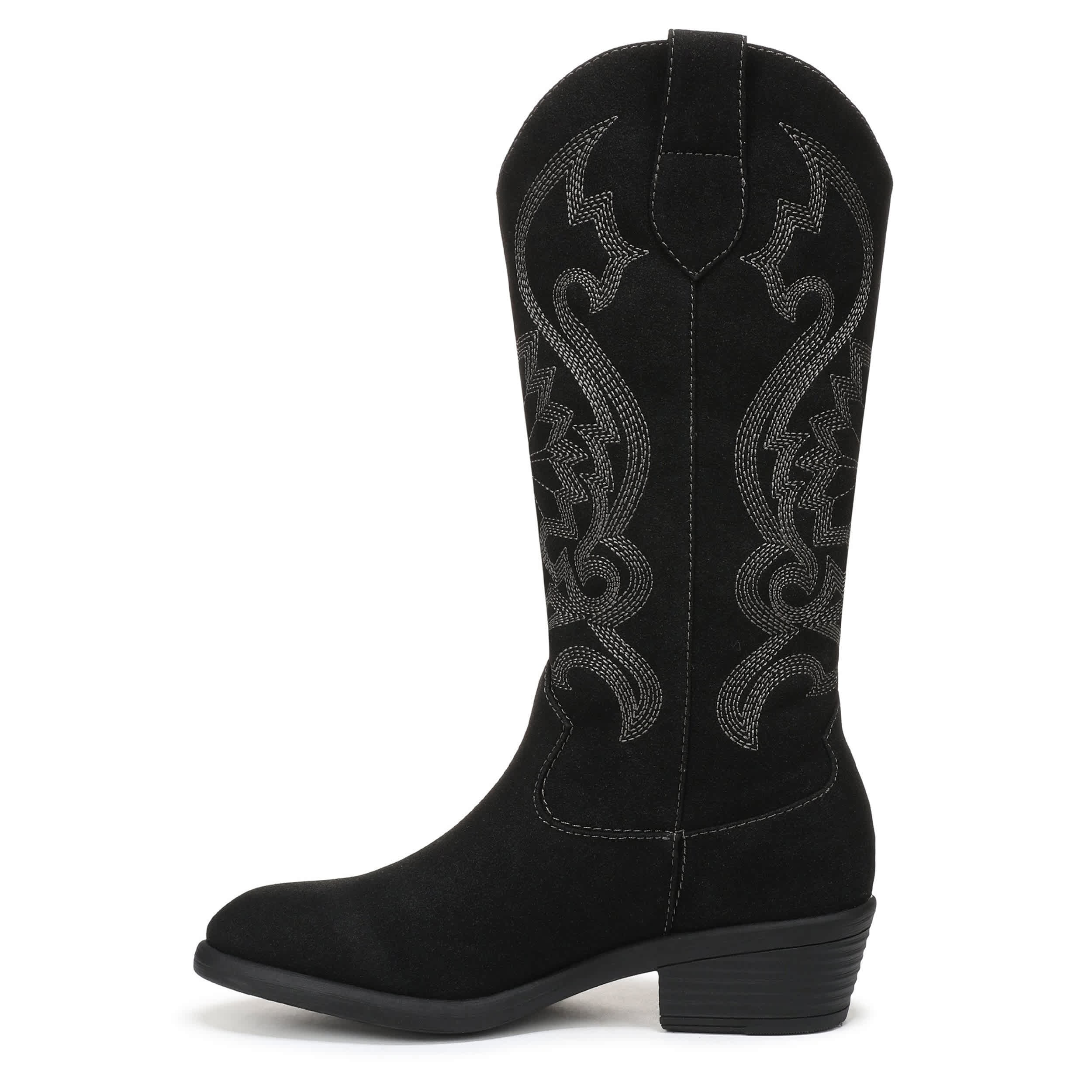 BLOWFISH MALIBU-WOMENS STUTTER WESTERN BOOT-BLACK & 