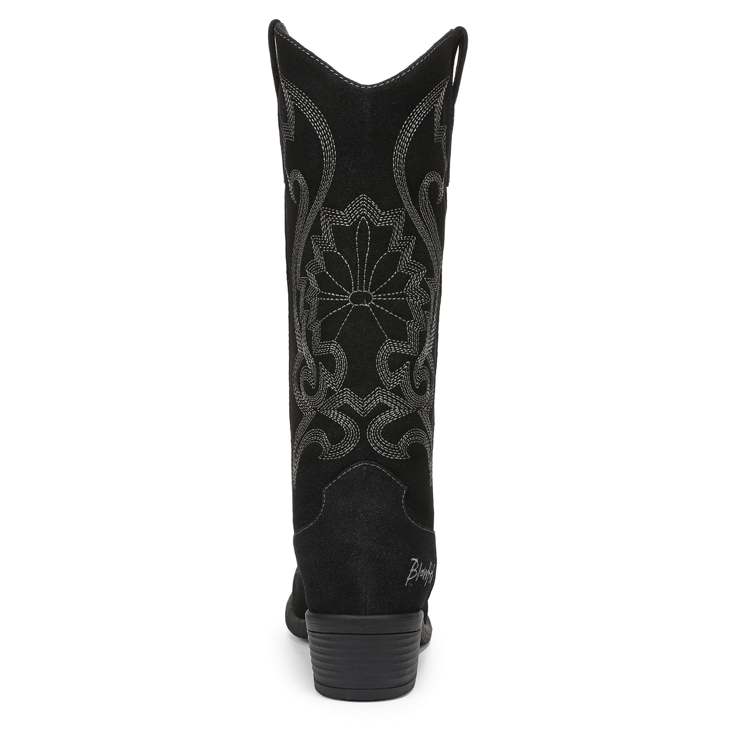 BLOWFISH MALIBU-WOMENS STUTTER WESTERN BOOT-BLACK & 