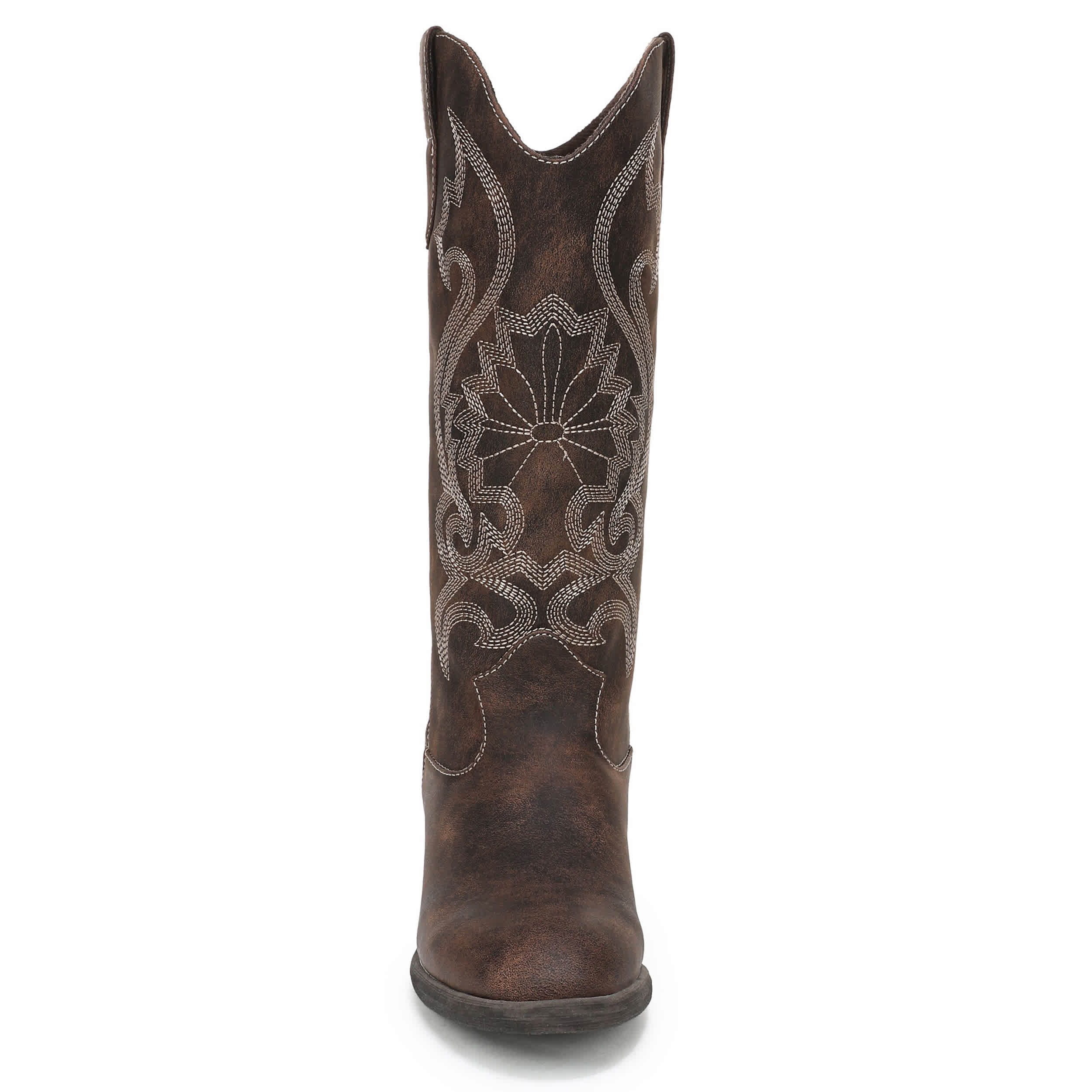 BLOWFISH MALIBU-WOMENS STUTTER WESTERN BOOT-BURGUNDY & 