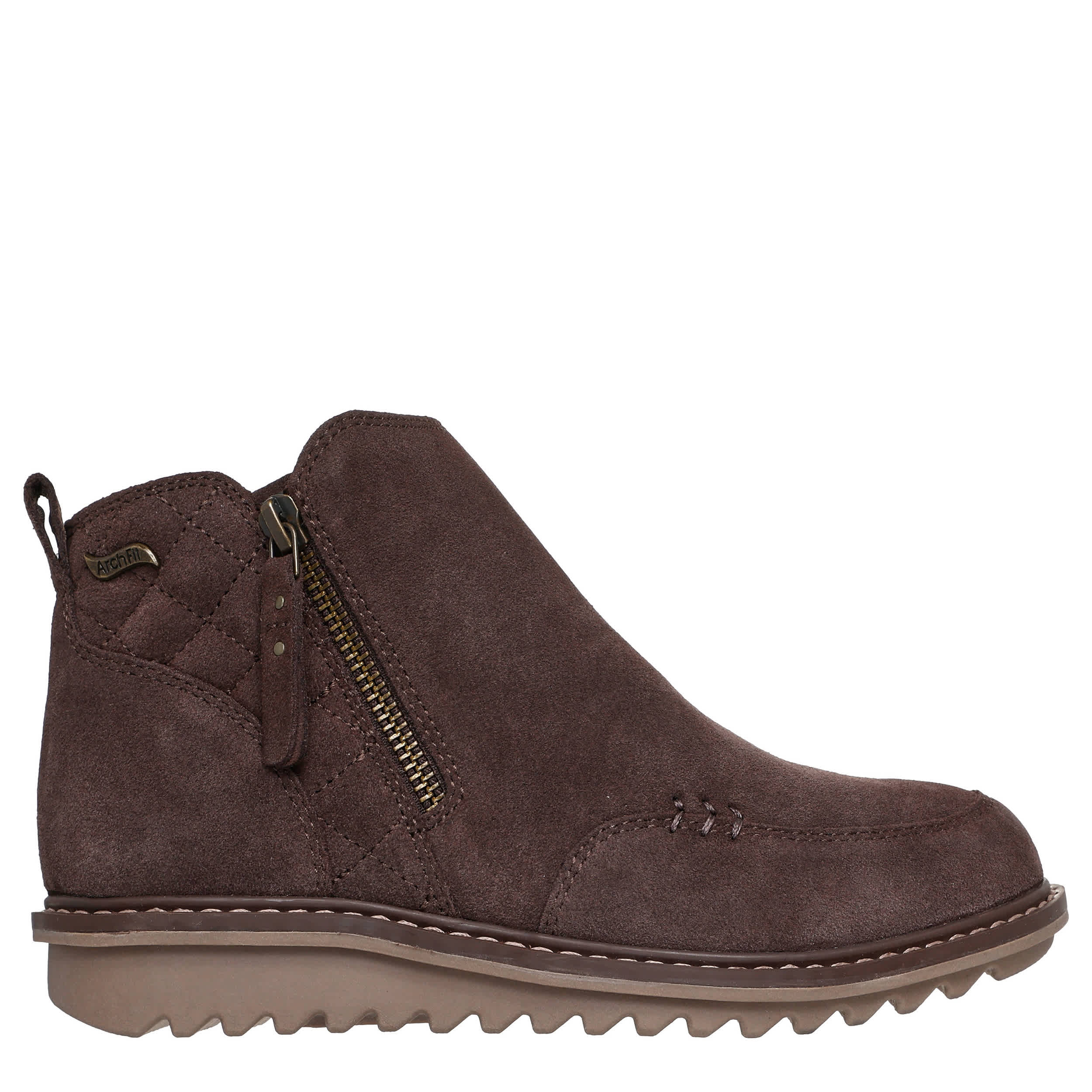 SKECHERS-WOMENS ARCH FIT MOJAVE - BOUNDLESS BLISS BOOT-CHOCOLATE & 