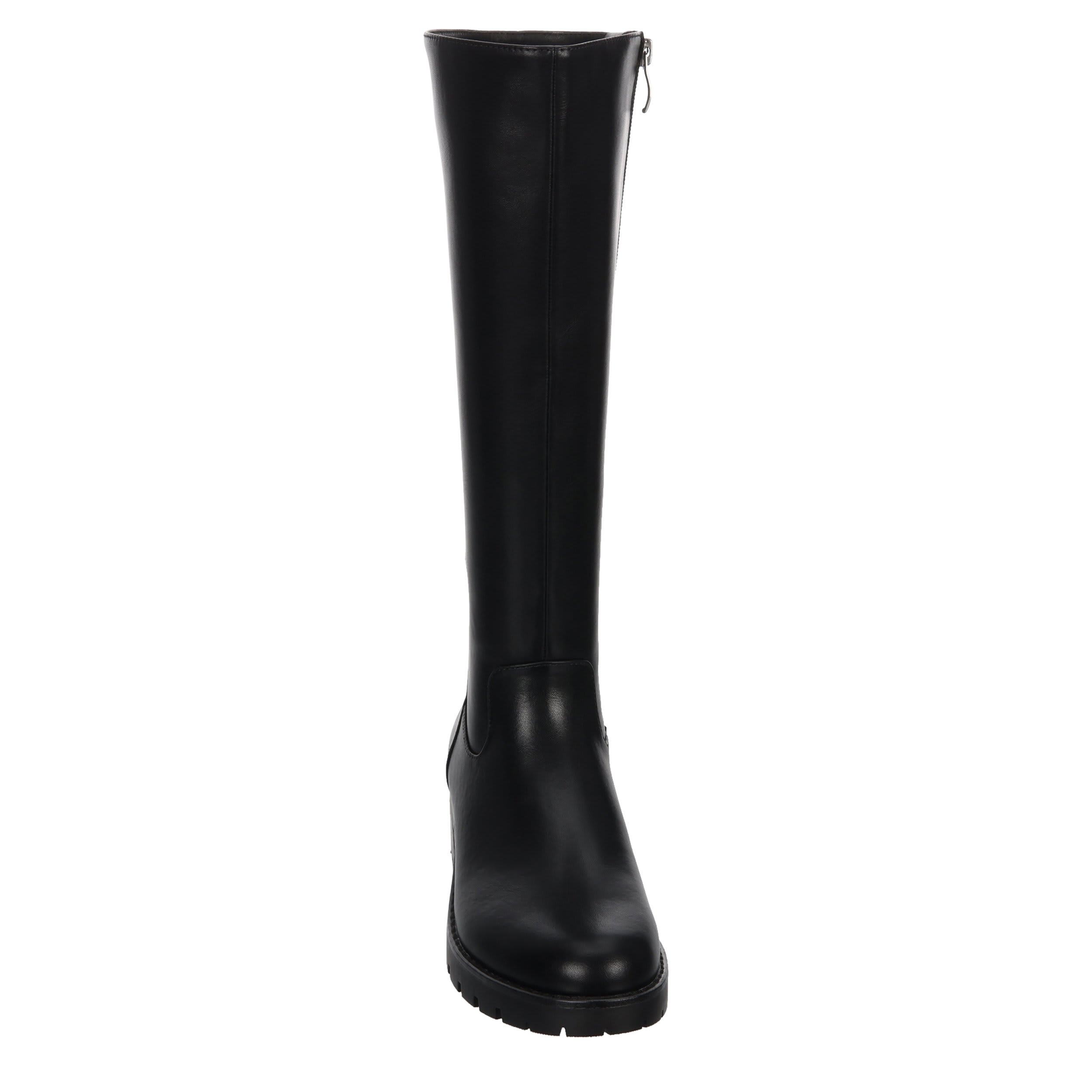 MICHAEL BY MICHAEL SHANNON-WOMENS MARCIE WIDE CALF TALL BOOT-BLACK & 