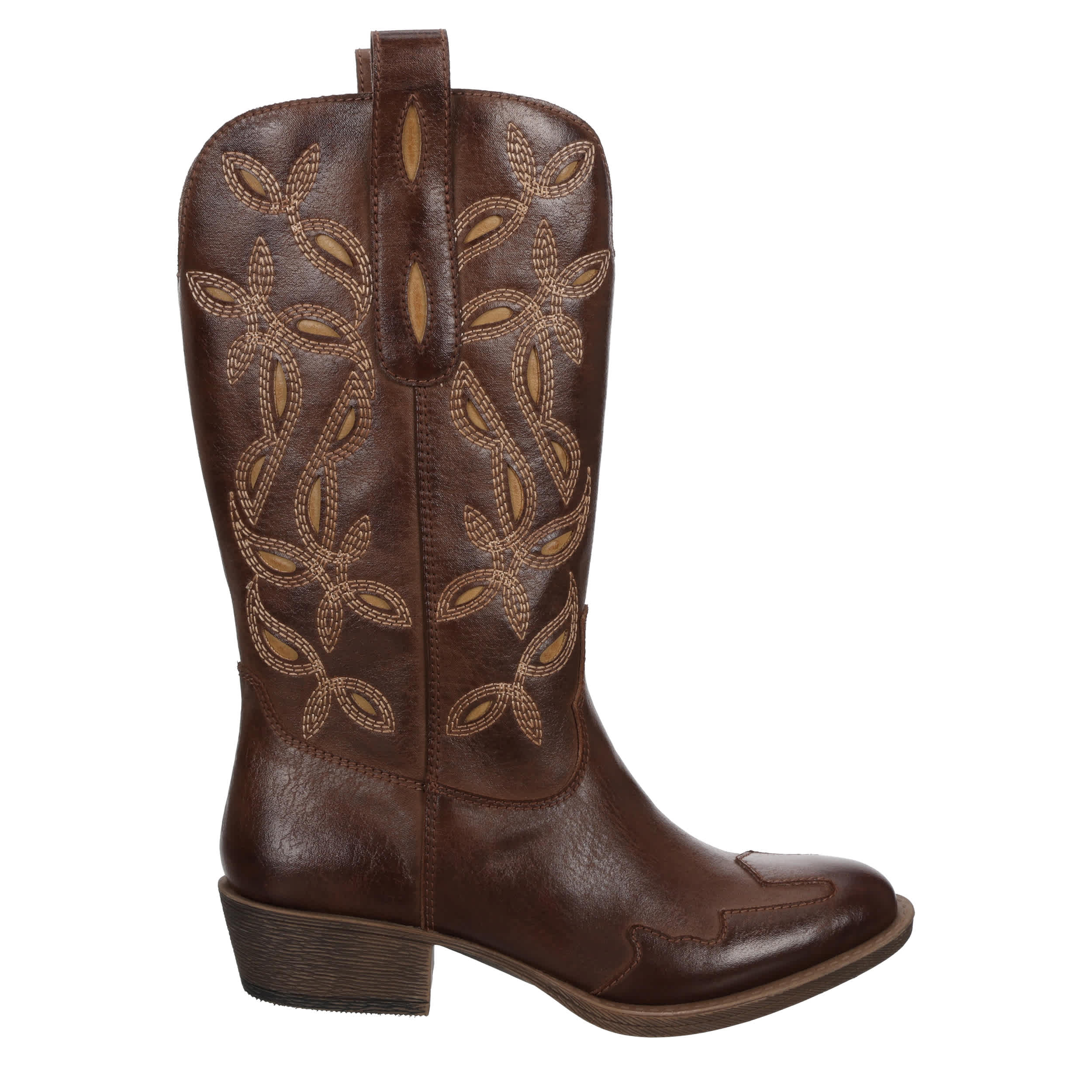 COCONUTS-WOMENS HONDO WESTERN BOOT-CHOCOLATE & BEIGE