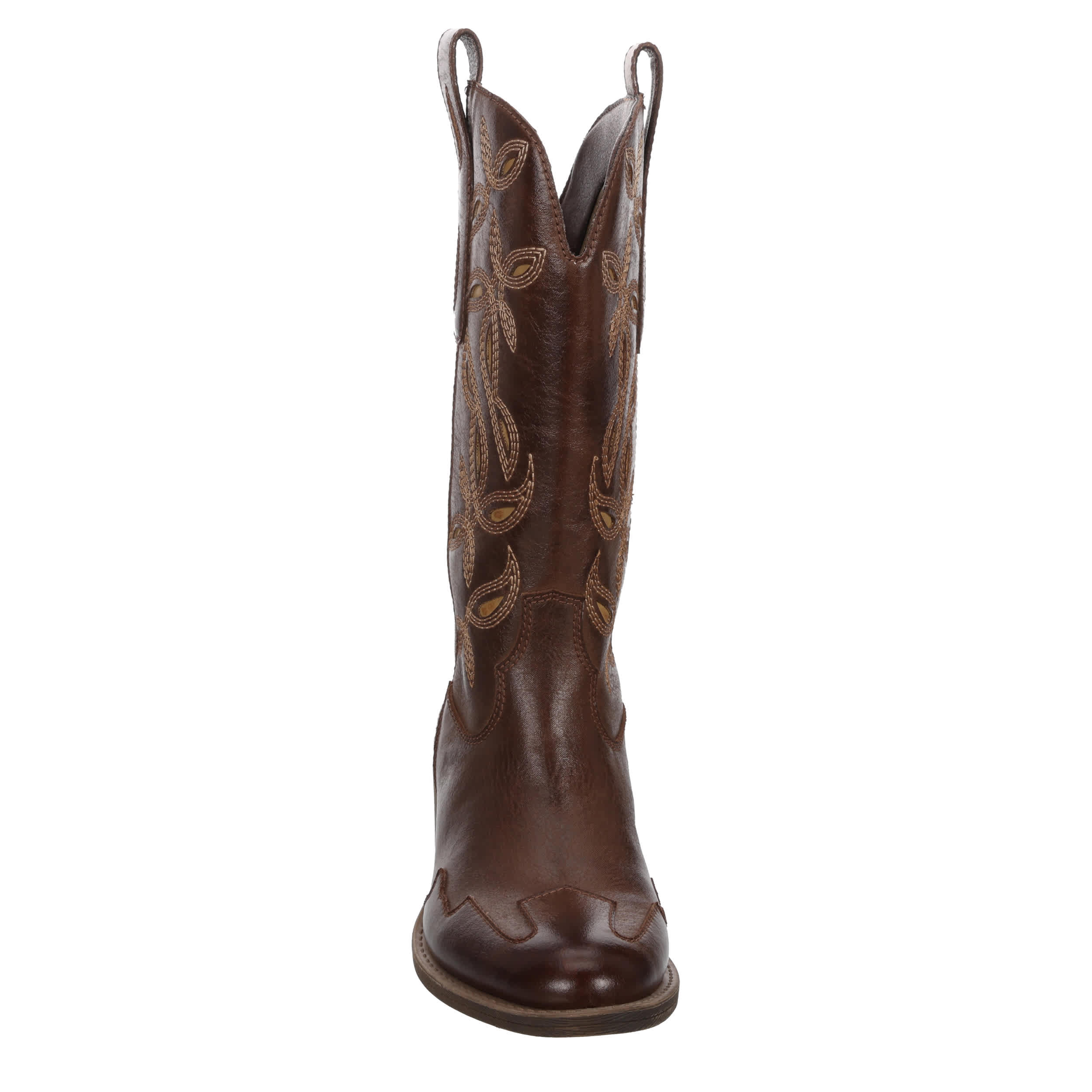 COCONUTS-WOMENS HONDO WESTERN BOOT-CHOCOLATE & BEIGE