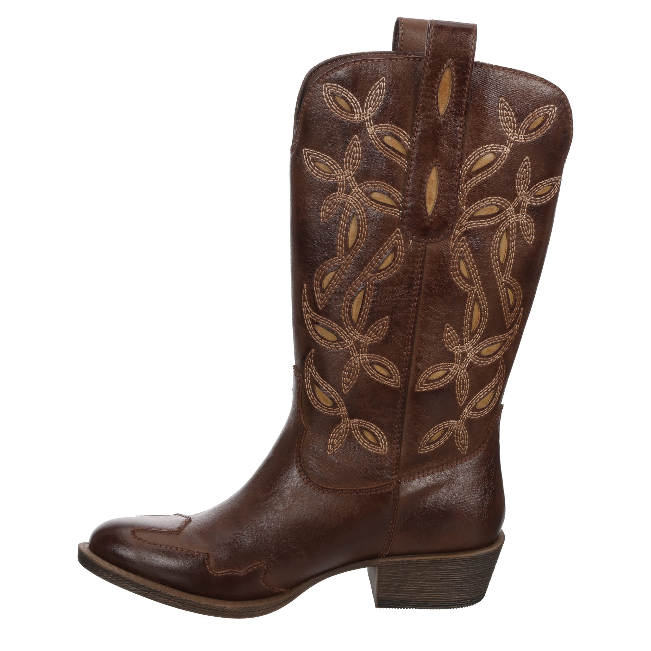 COCONUTS-WOMENS HONDO WESTERN BOOT-CHOCOLATE & BEIGE