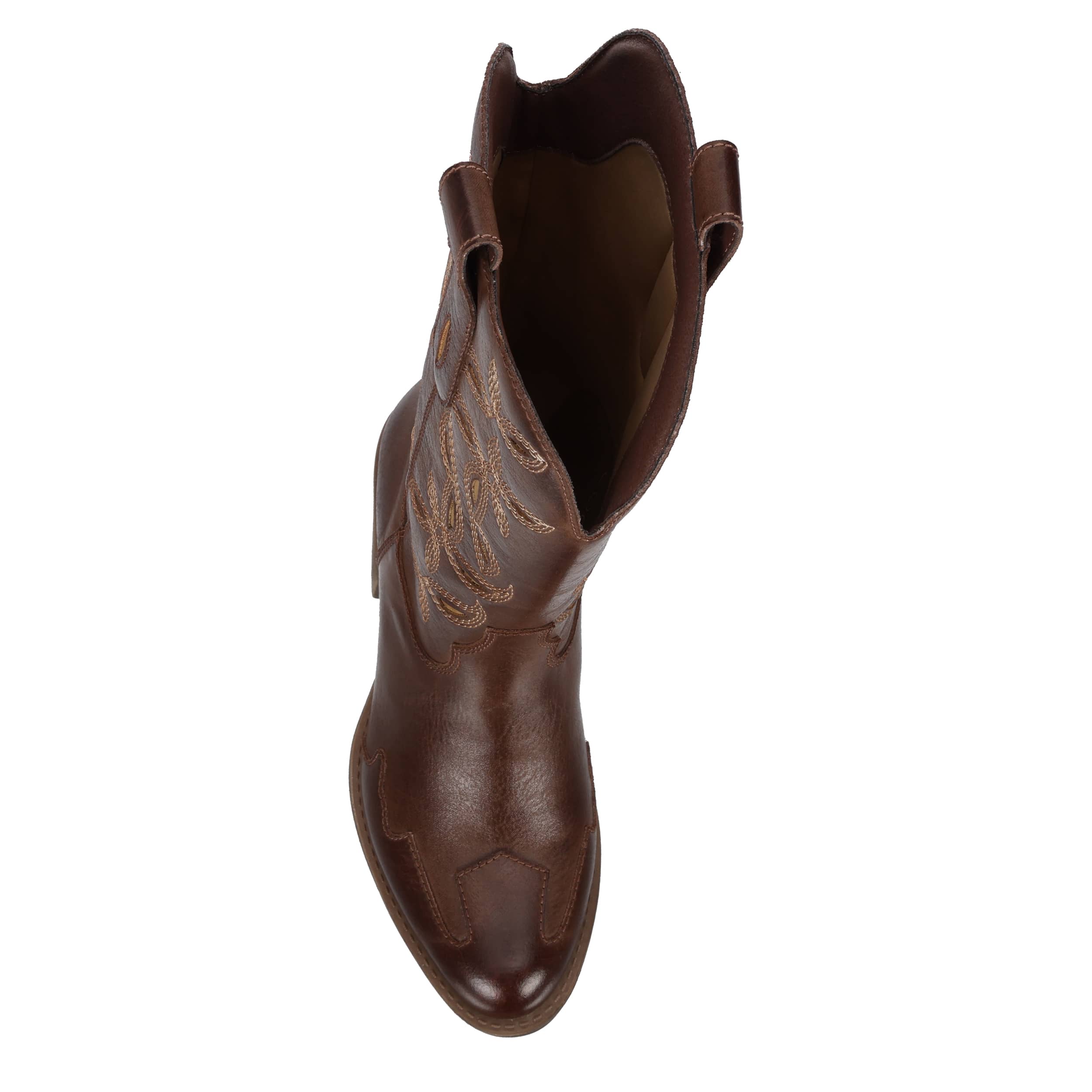 COCONUTS-WOMENS HONDO WESTERN BOOT-CHOCOLATE & BEIGE