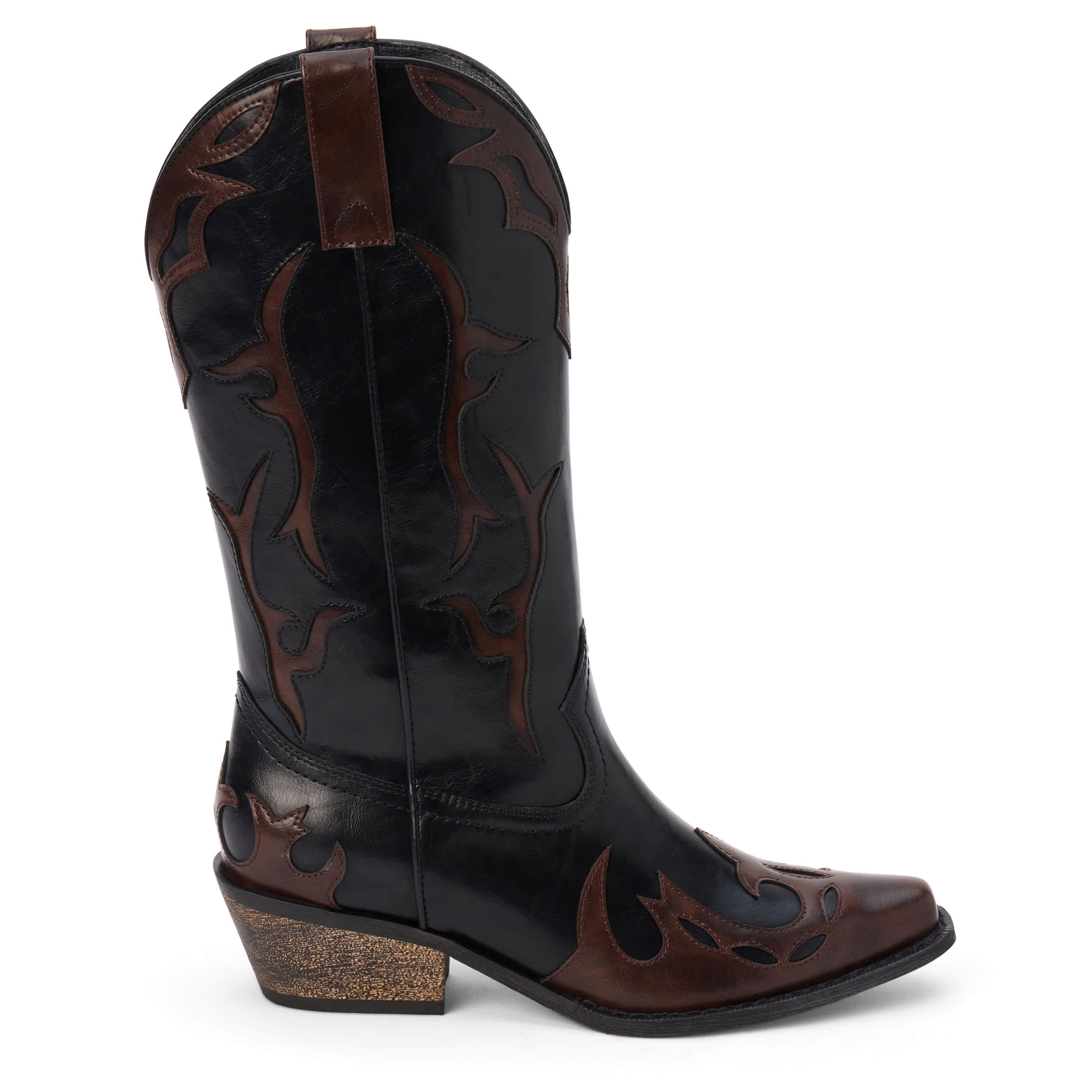 COCONUTS-WOMENS WYLIE WESTERN BOOT-BLACK & ESPRESSO