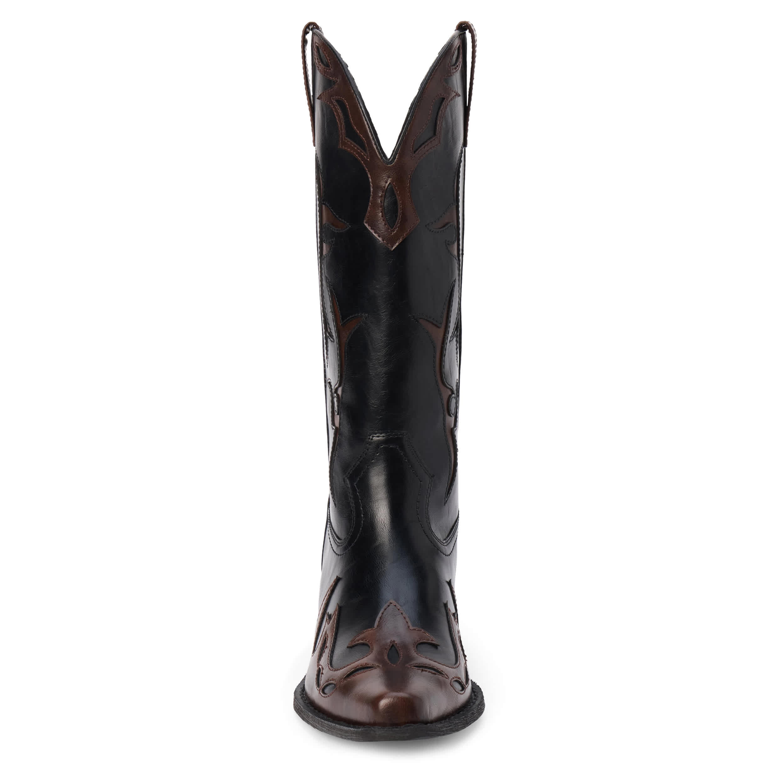 COCONUTS-WOMENS WYLIE WESTERN BOOT-BLACK & ESPRESSO