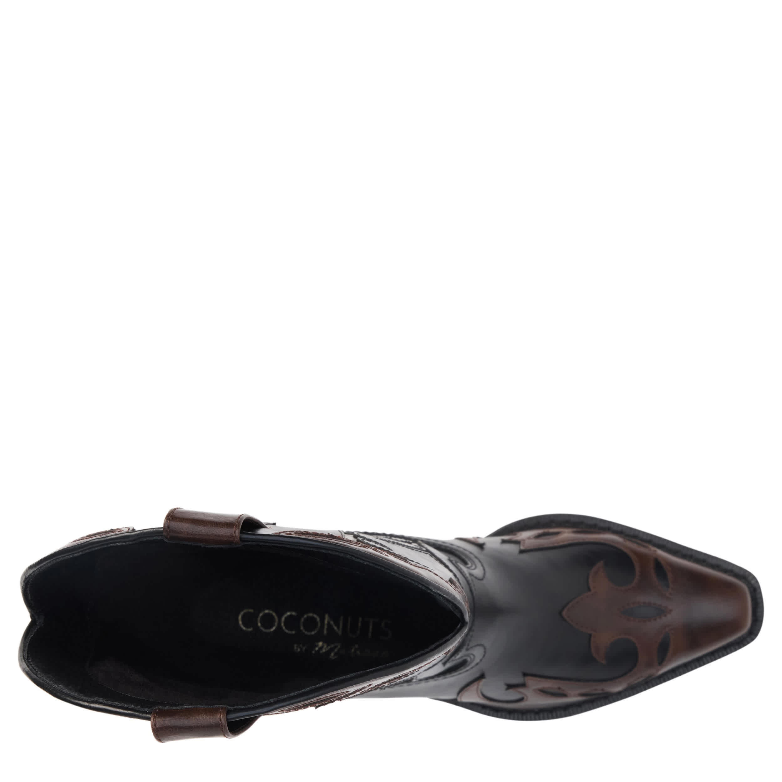 COCONUTS-WOMENS WYLIE WESTERN BOOT-BLACK & ESPRESSO