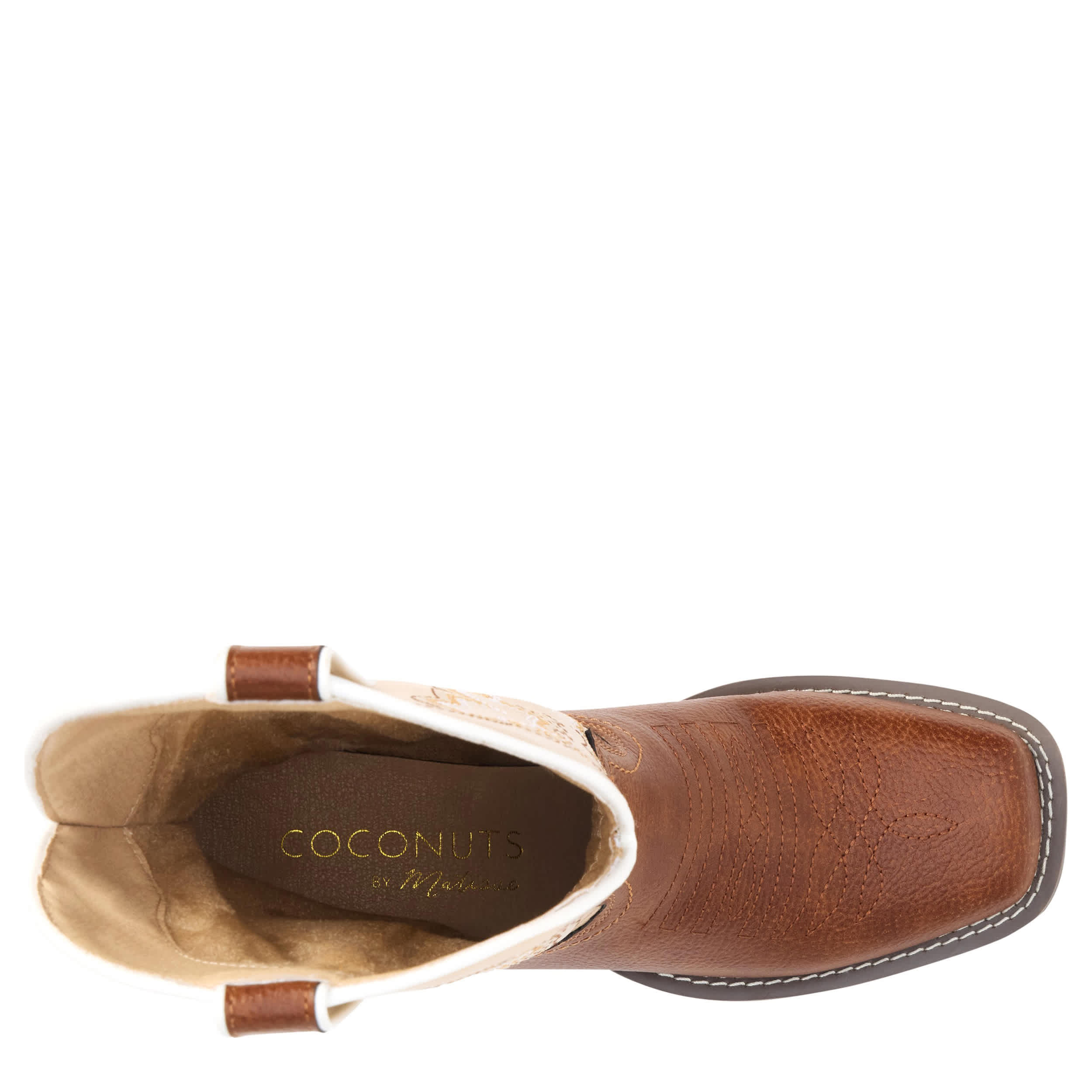 COCONUTS-WOMENS ROWDY WESTERN BOOT-LATTE & COGNAC