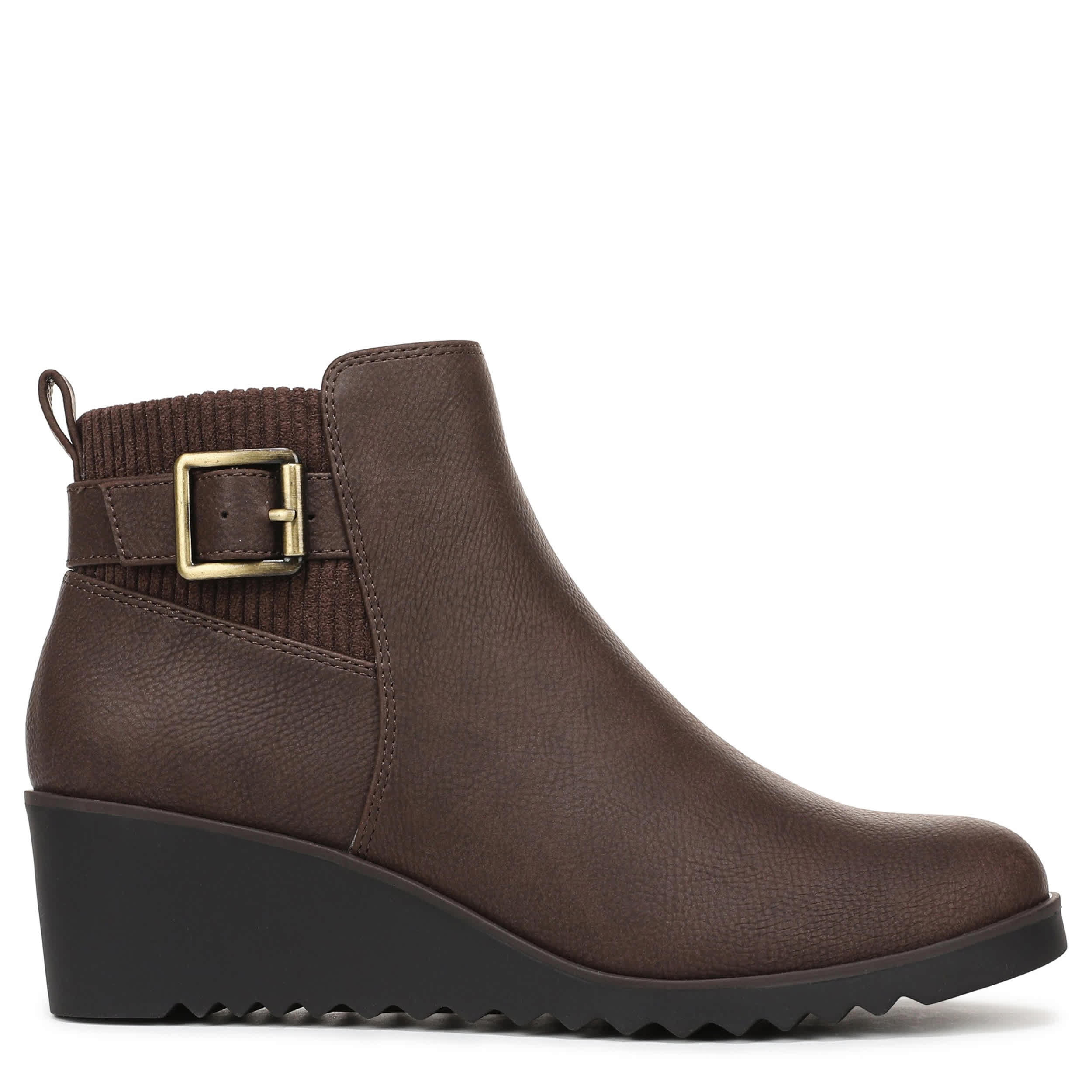 LIFESTRIDE-WOMENS ZAYNE WEDGE BOOT-DARK BROWN & 