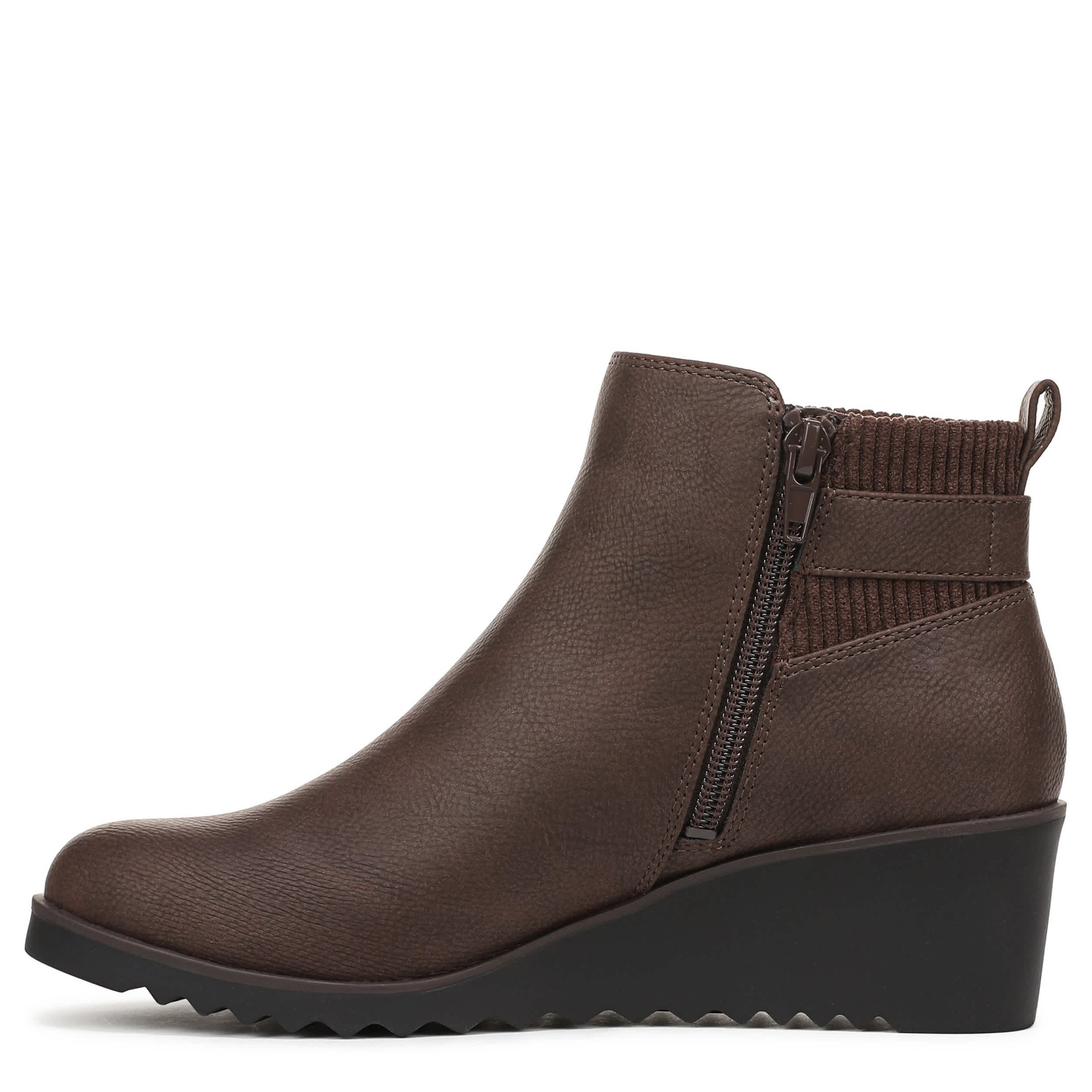 LIFESTRIDE-WOMENS ZAYNE WEDGE BOOT-DARK BROWN & 