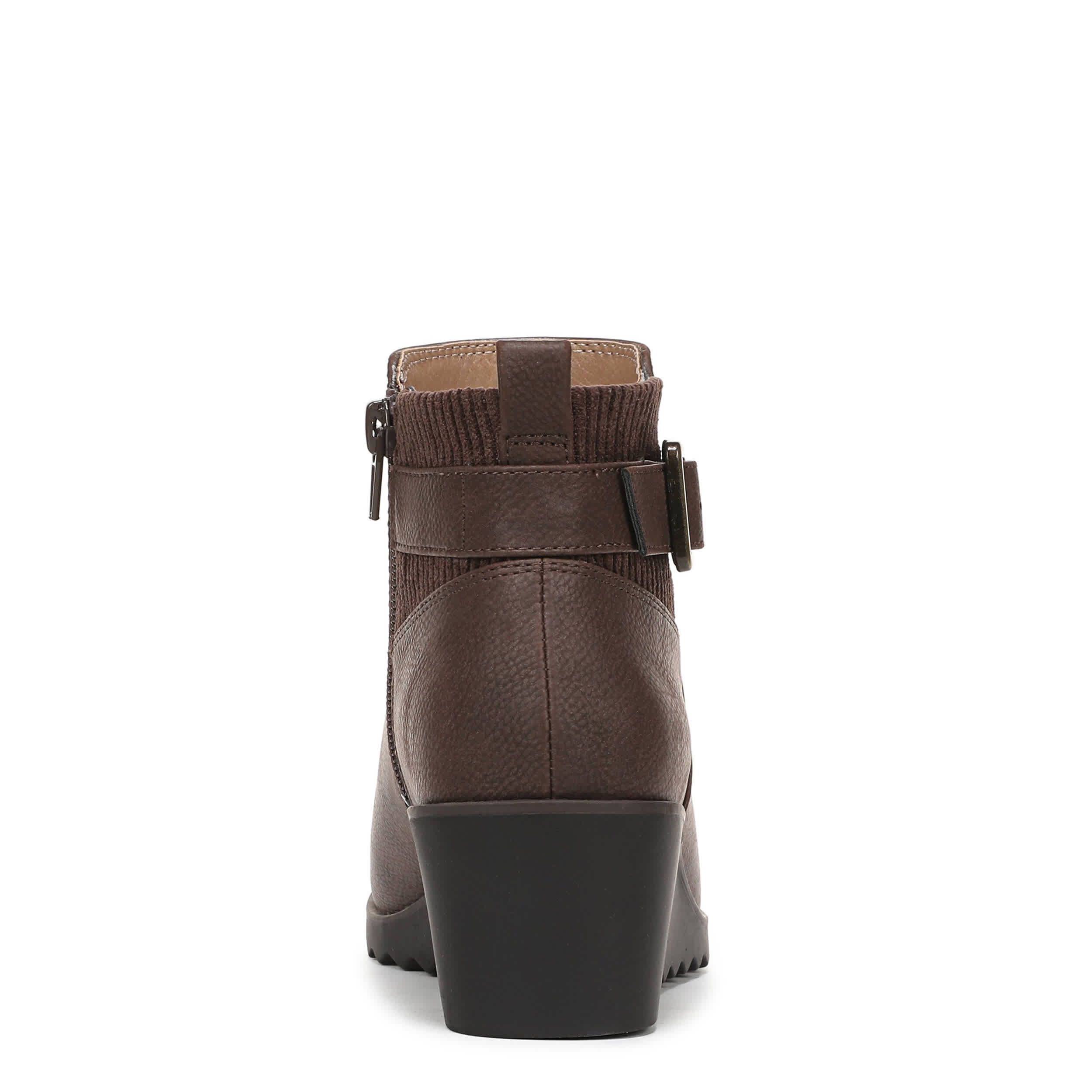 LIFESTRIDE-WOMENS ZAYNE WEDGE BOOT-DARK BROWN & 