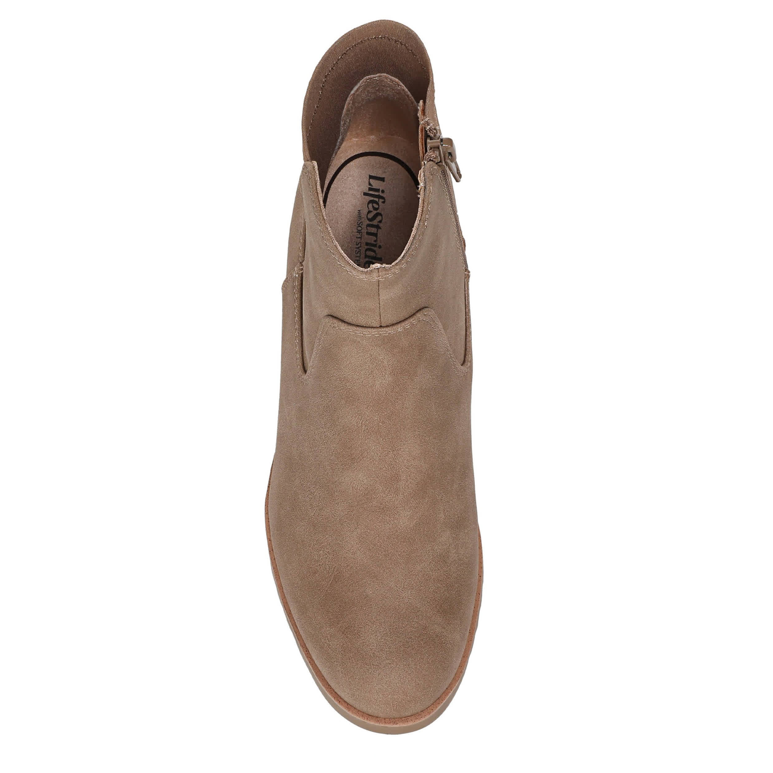 LIFESTRIDE-WOMENS ZIONNE WEDGE BOOT-WHEAT & TAN