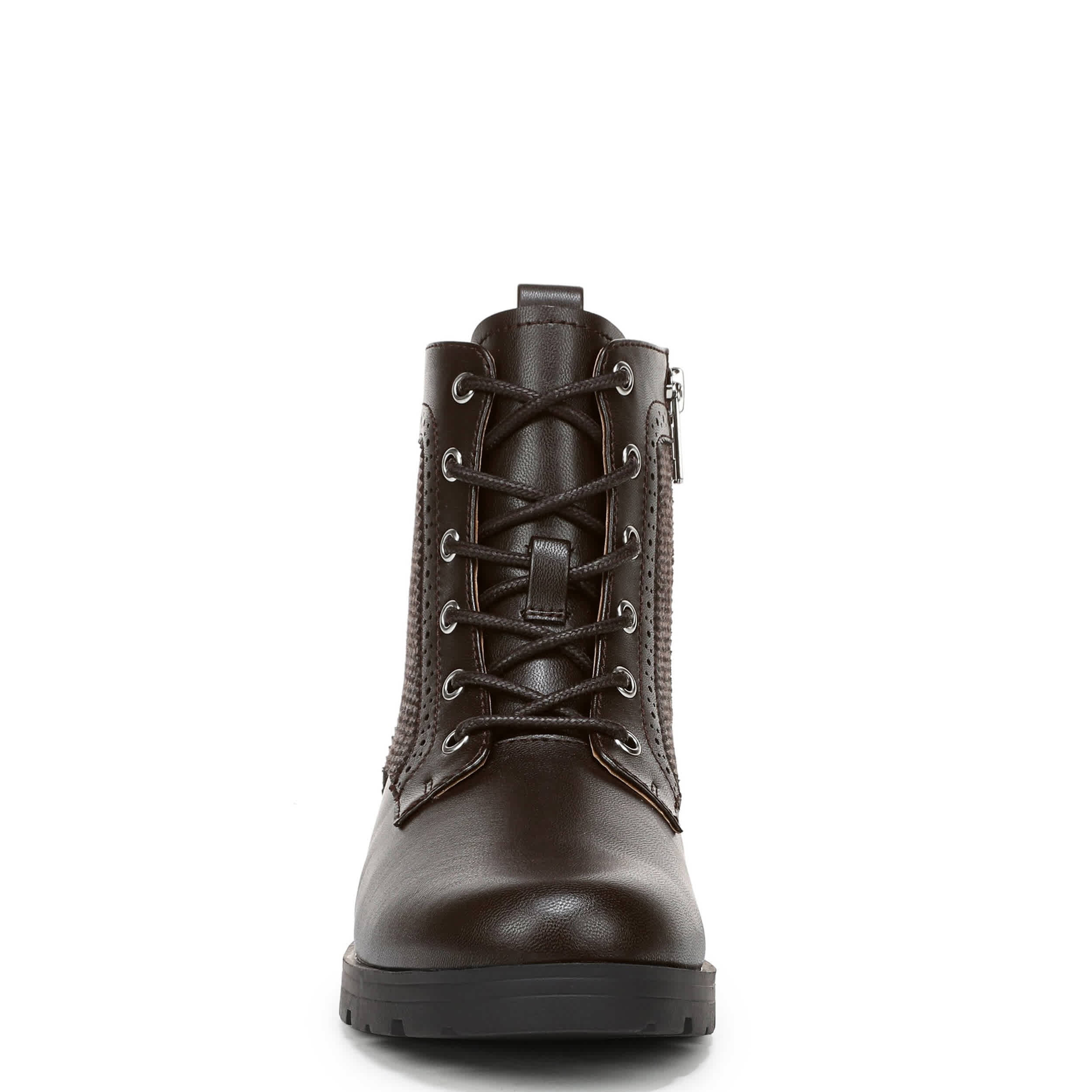 LIFESTRIDE-WOMENS LENA COMBAT BOOT-CHOCOLATE & 