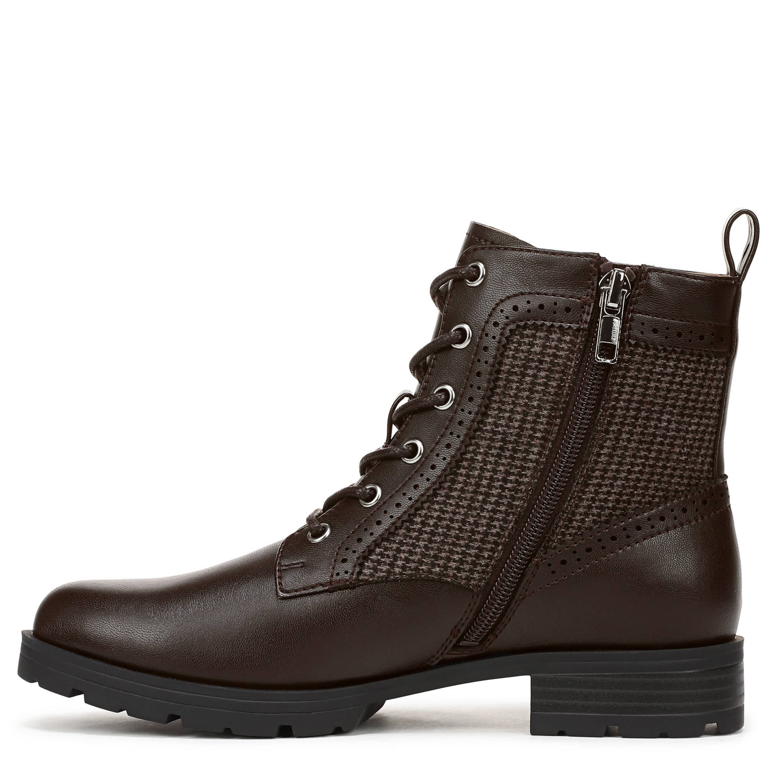LIFESTRIDE-WOMENS LENA COMBAT BOOT-CHOCOLATE & 