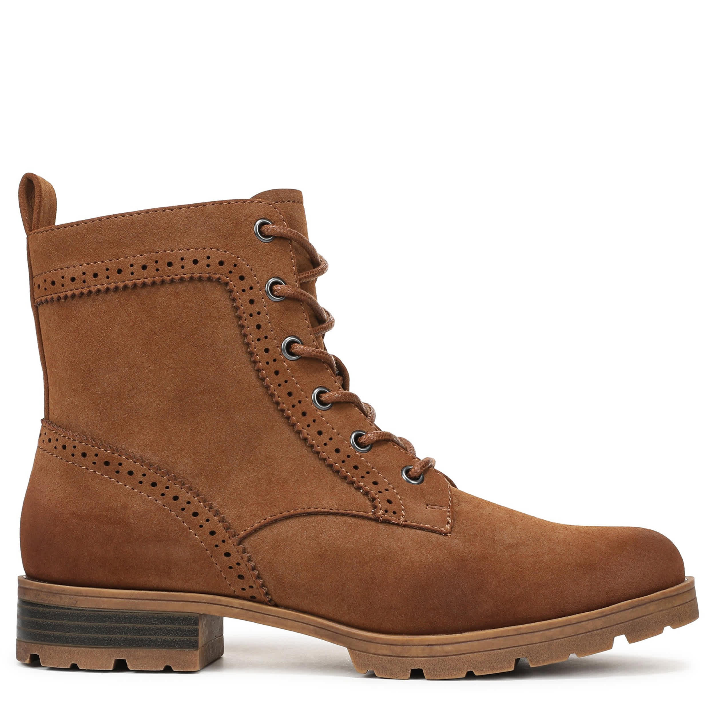 LIFESTRIDE-WOMENS LENA COMBAT BOOT-DARK TAN & 