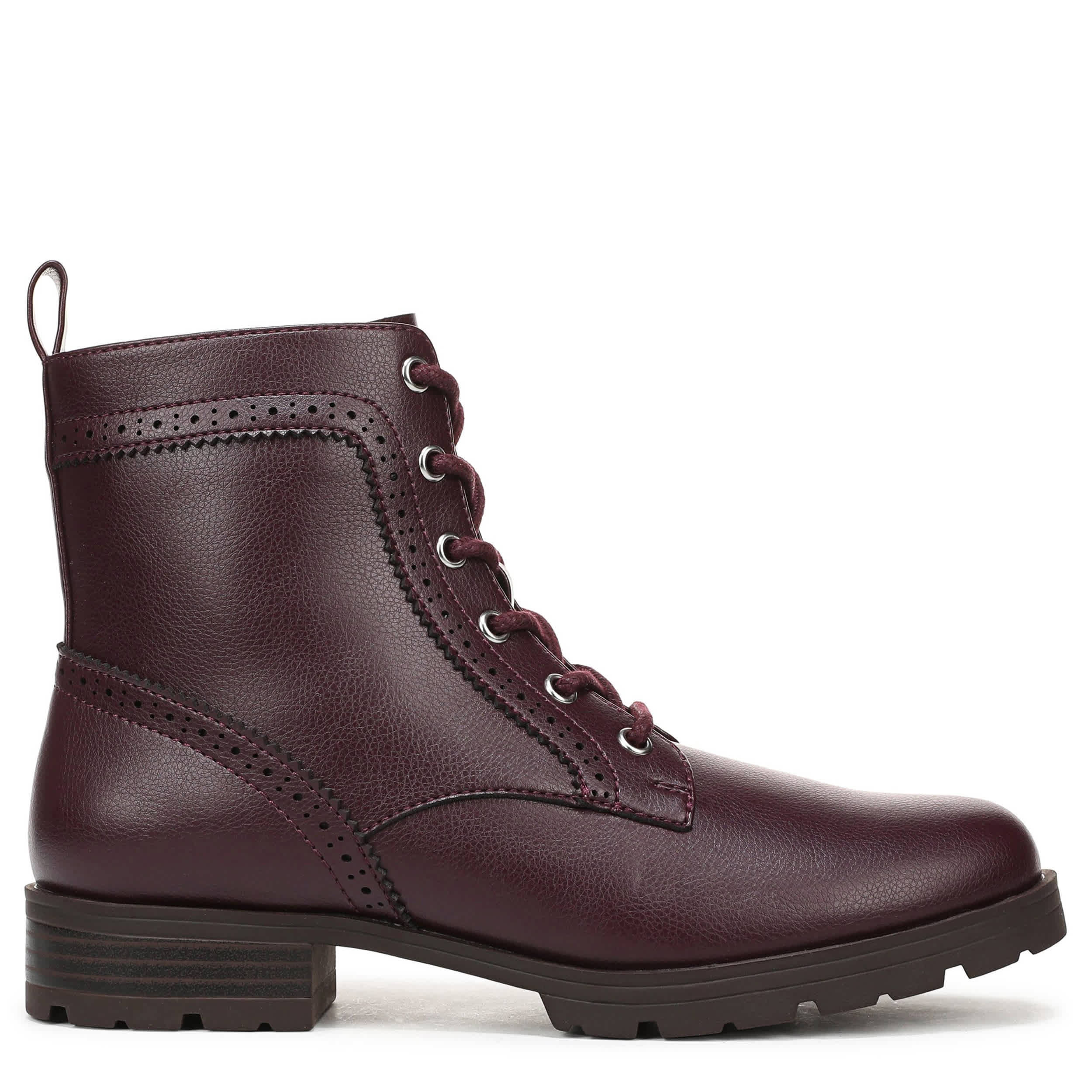 LIFESTRIDE-WOMENS LENA COMBAT BOOT-CHOCOLATE & 