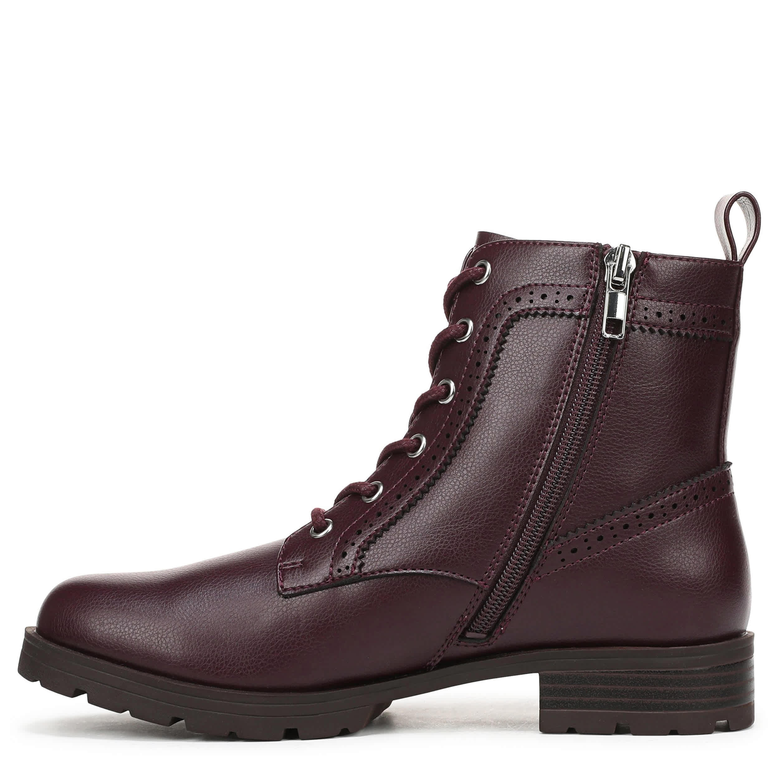 LIFESTRIDE-WOMENS LENA COMBAT BOOT-CHOCOLATE & 