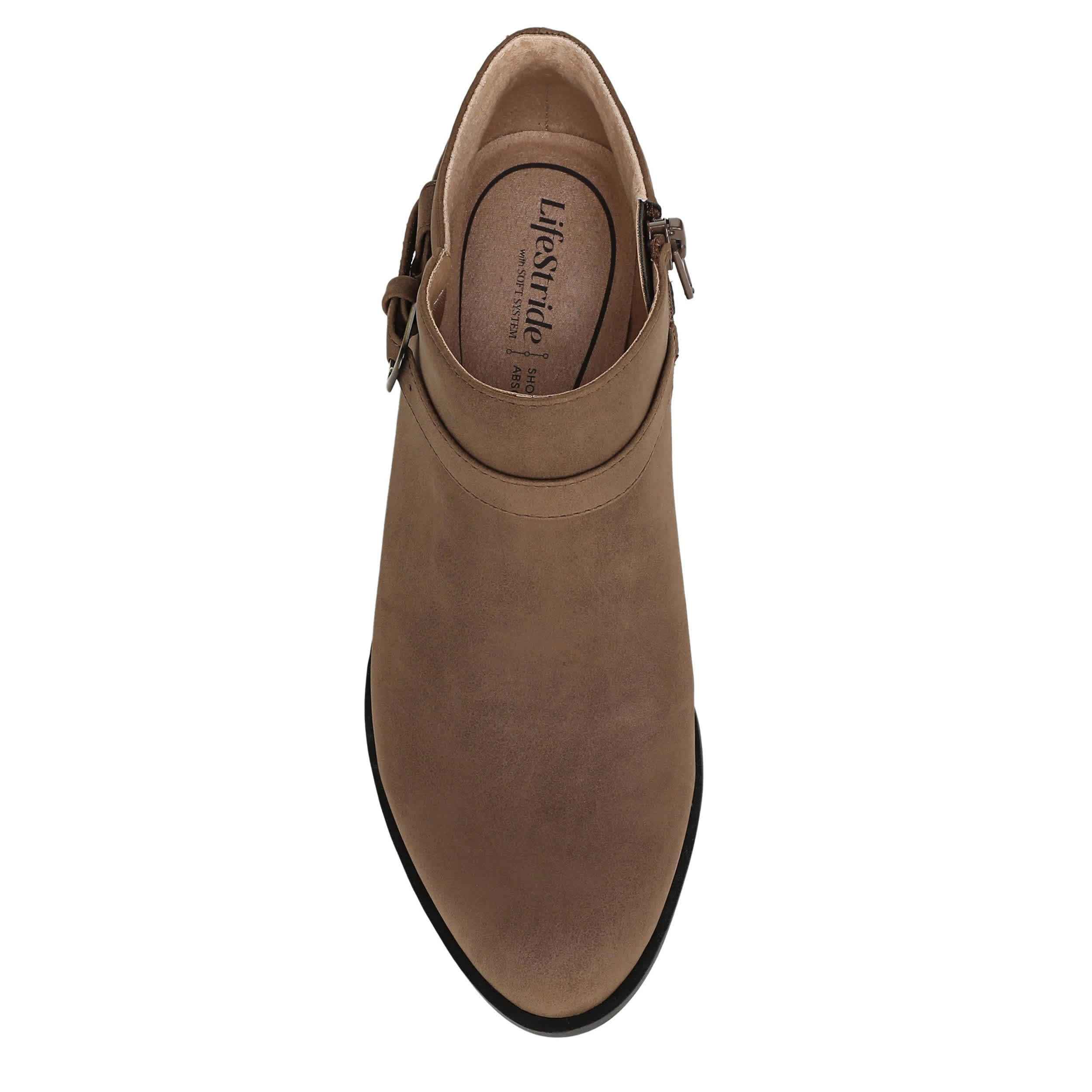 LIFESTRIDE-WOMENS ADA BOOTIE-DARK TAUPE & 