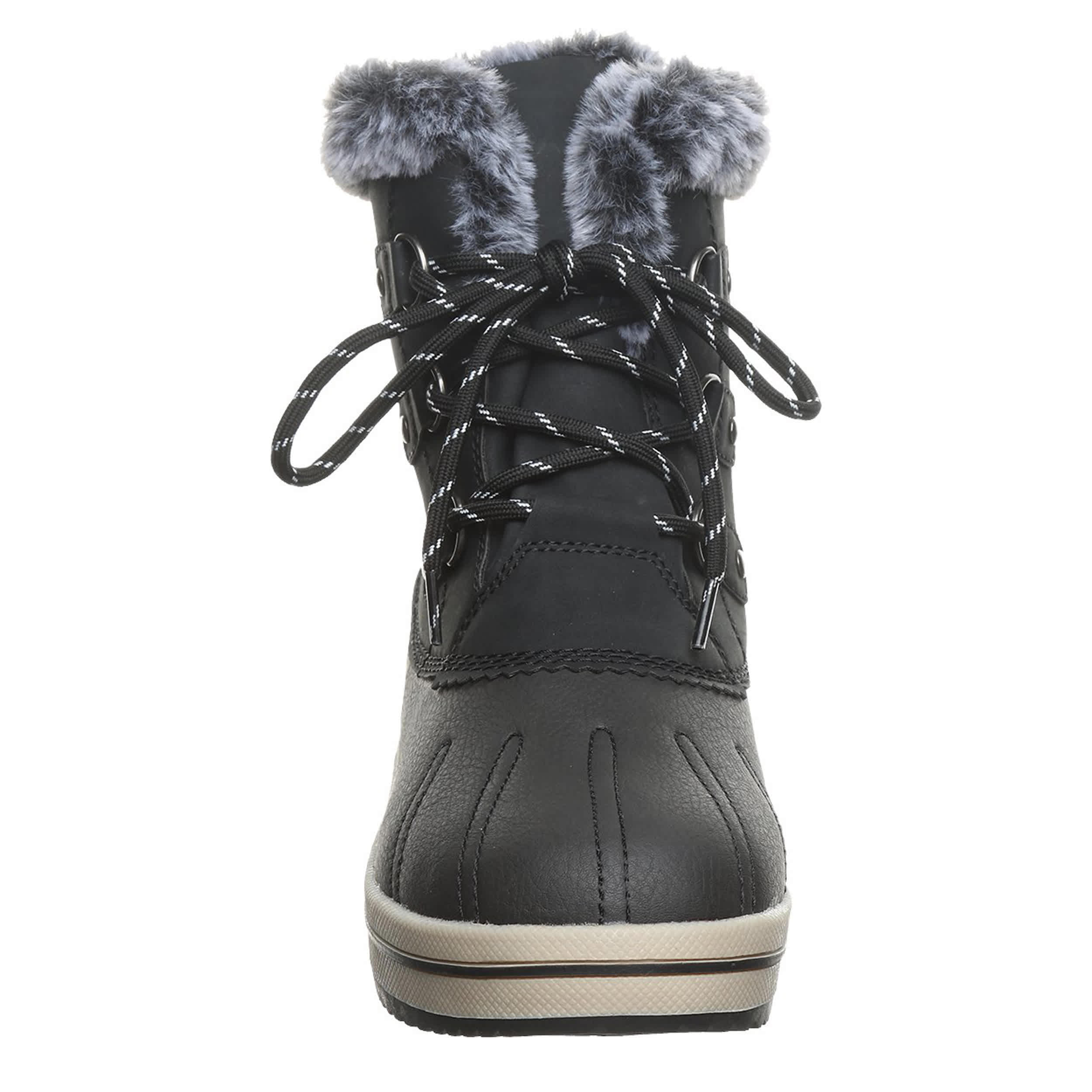 BEARPAW-WOMENS VIVIE DUCK BOOT-BLACK & 