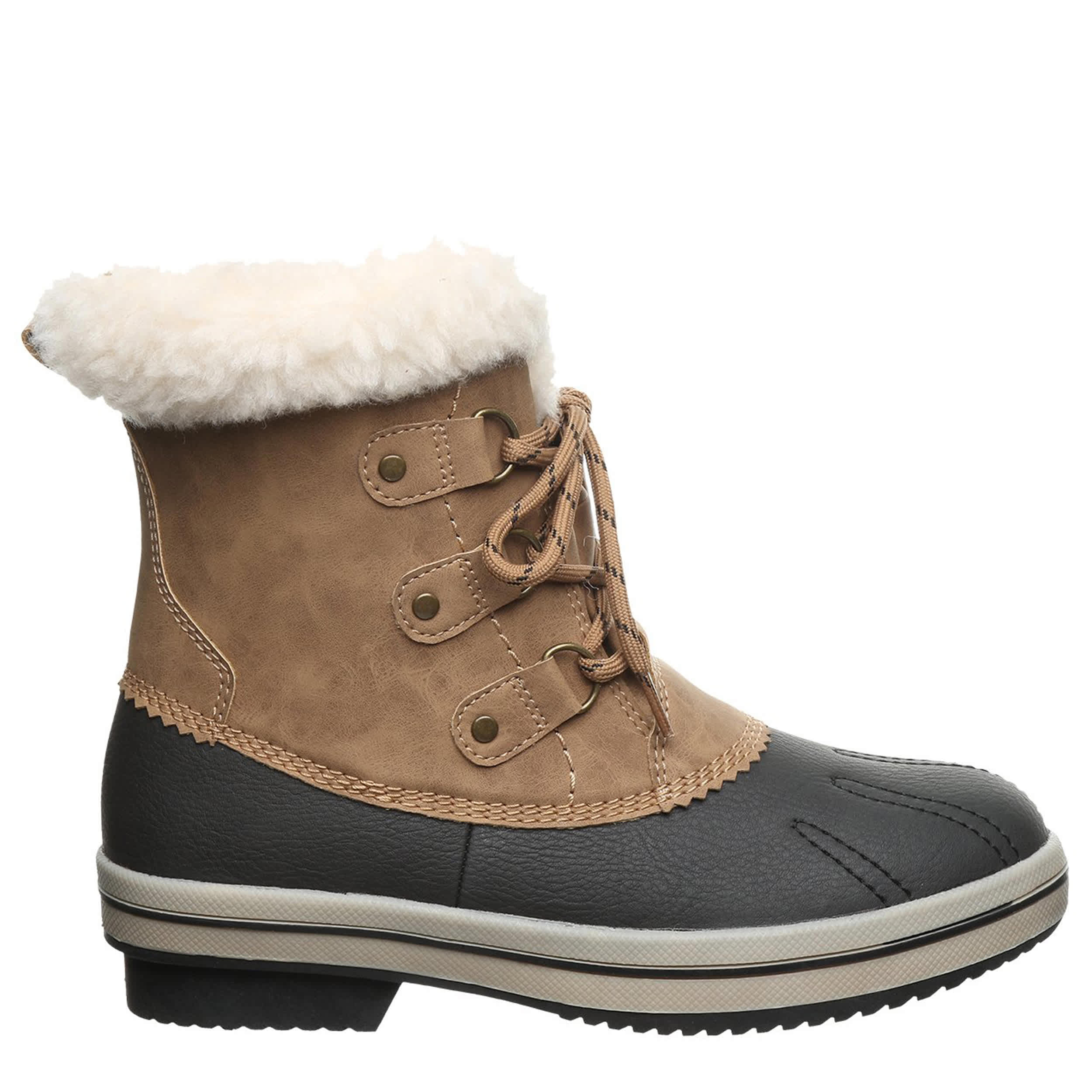 BEARPAW-WOMENS VIVIE DUCK BOOT-BROWN & 